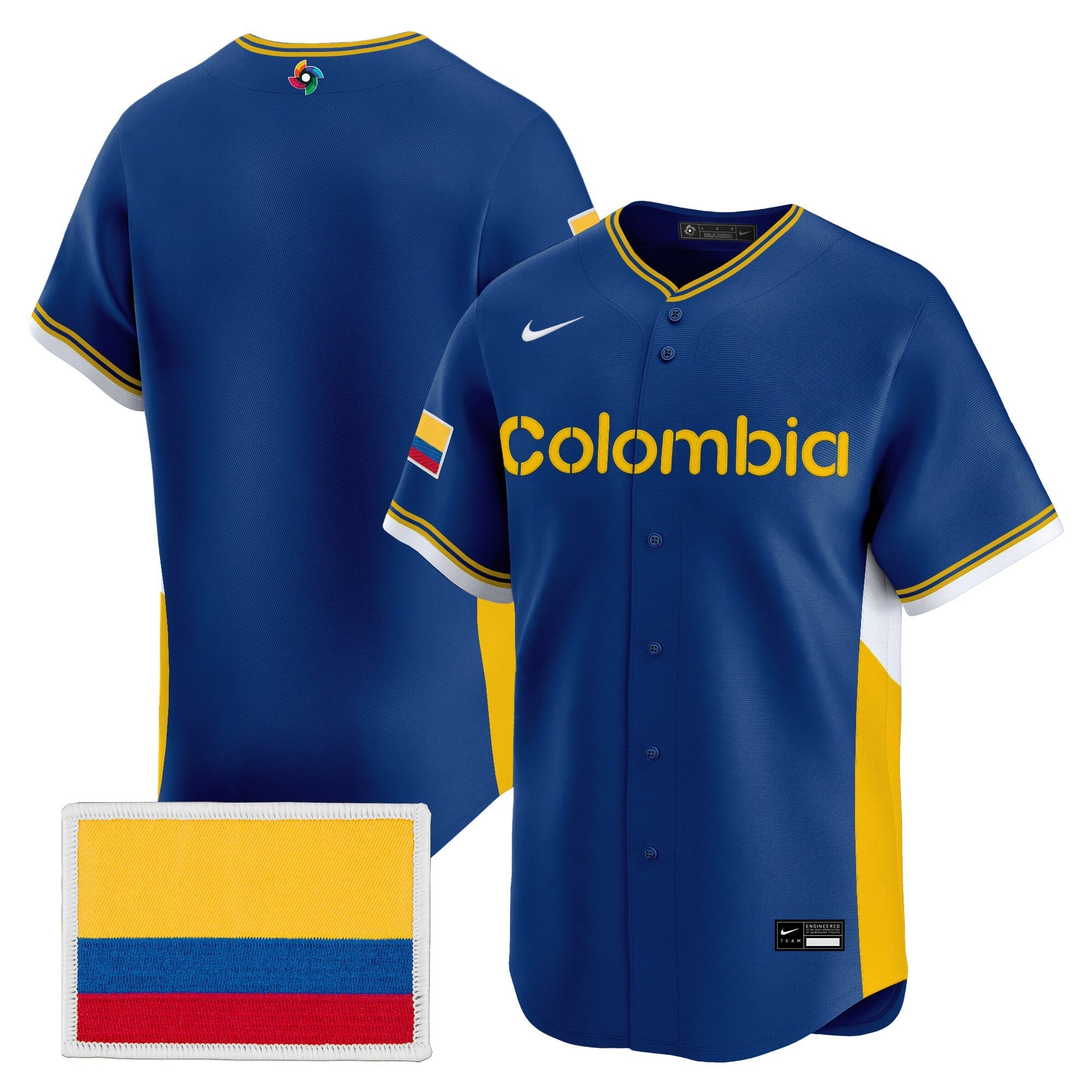 Team Colombia 2026 World Baseball Classic Vapor Premier Jersey - Stitched