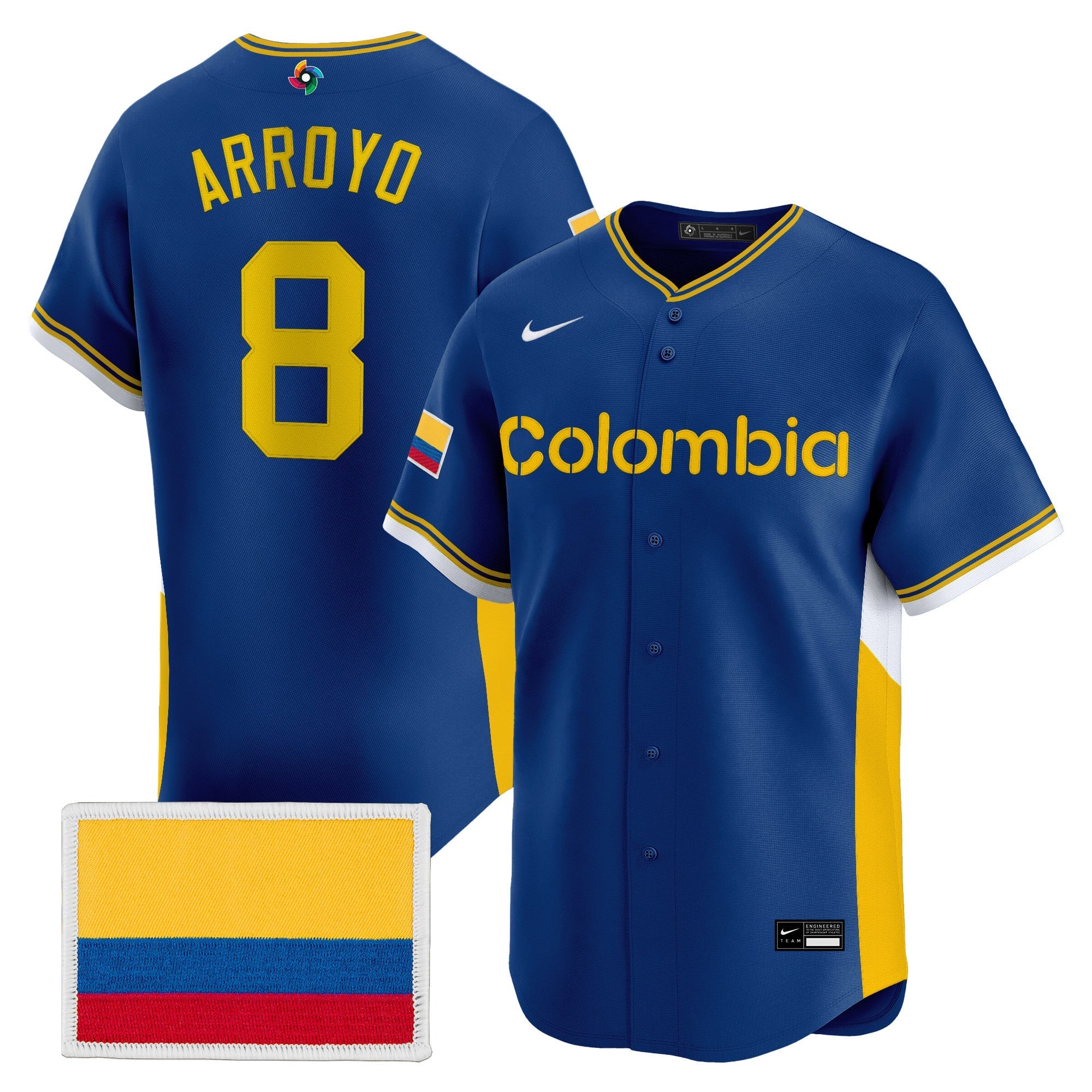 Team Colombia 2026 World Baseball Classic Vapor Premier Jersey - Stitched
