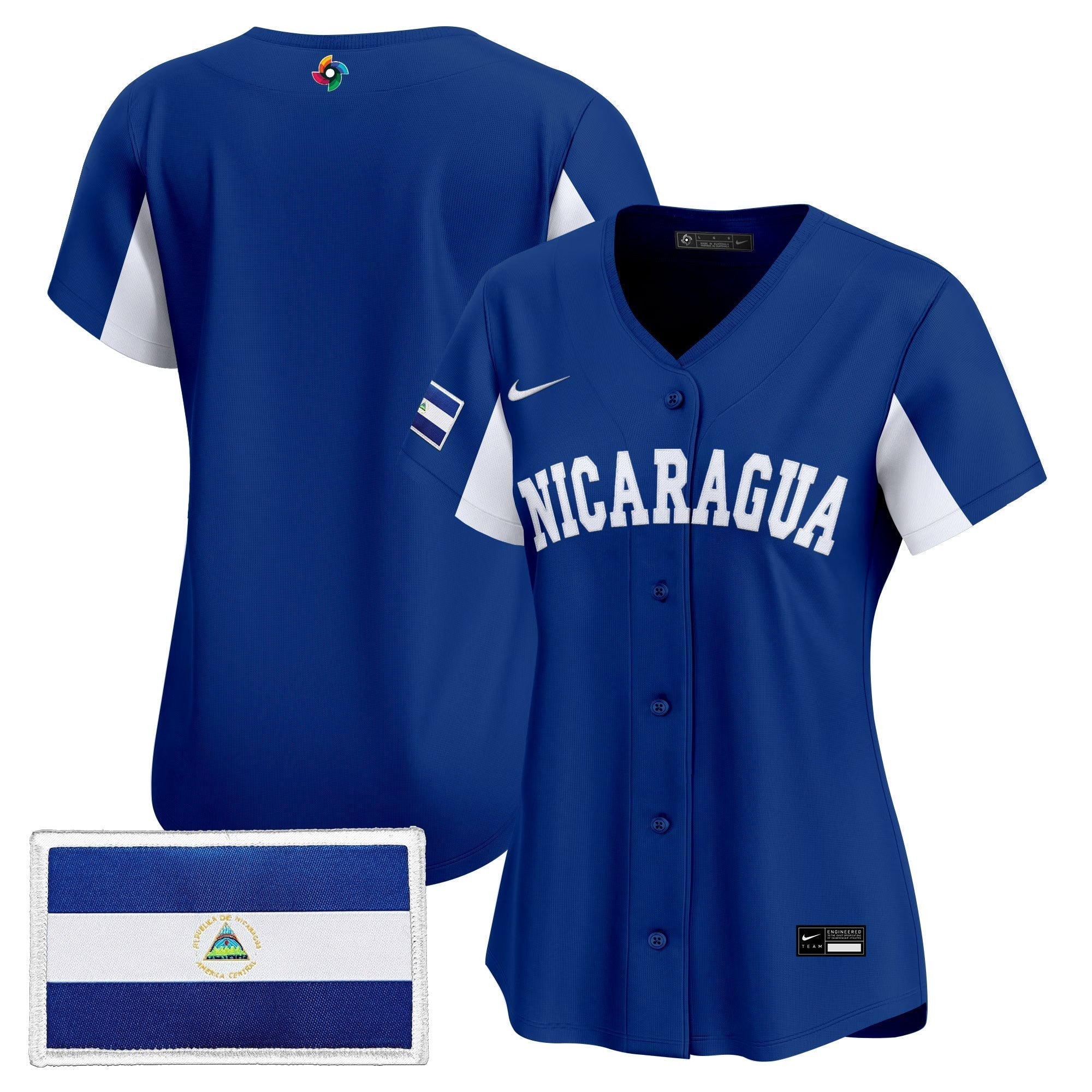 Women's Team Nicaragua 2026 World Baseball Classic Vapor Premier Jersey - Stitched