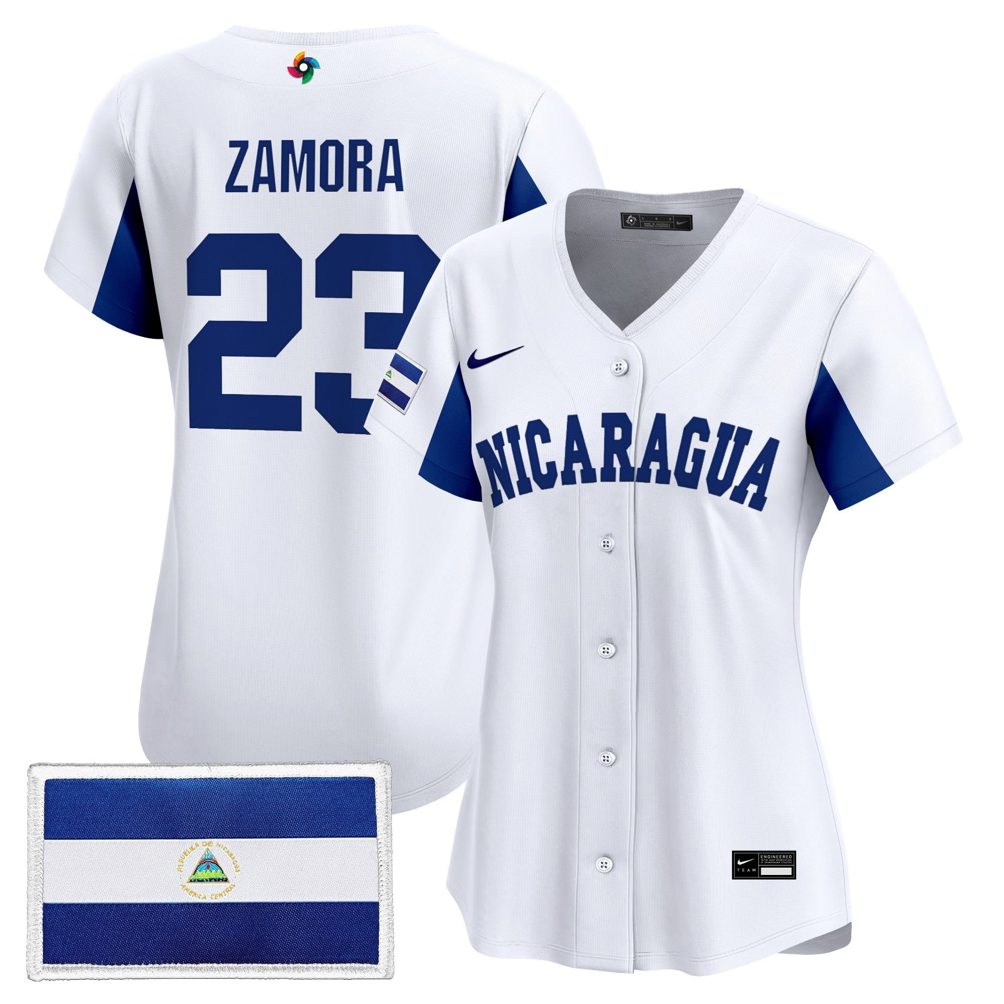 Women's Team Nicaragua 2026 World Baseball Classic Vapor Premier Jersey - Stitched
