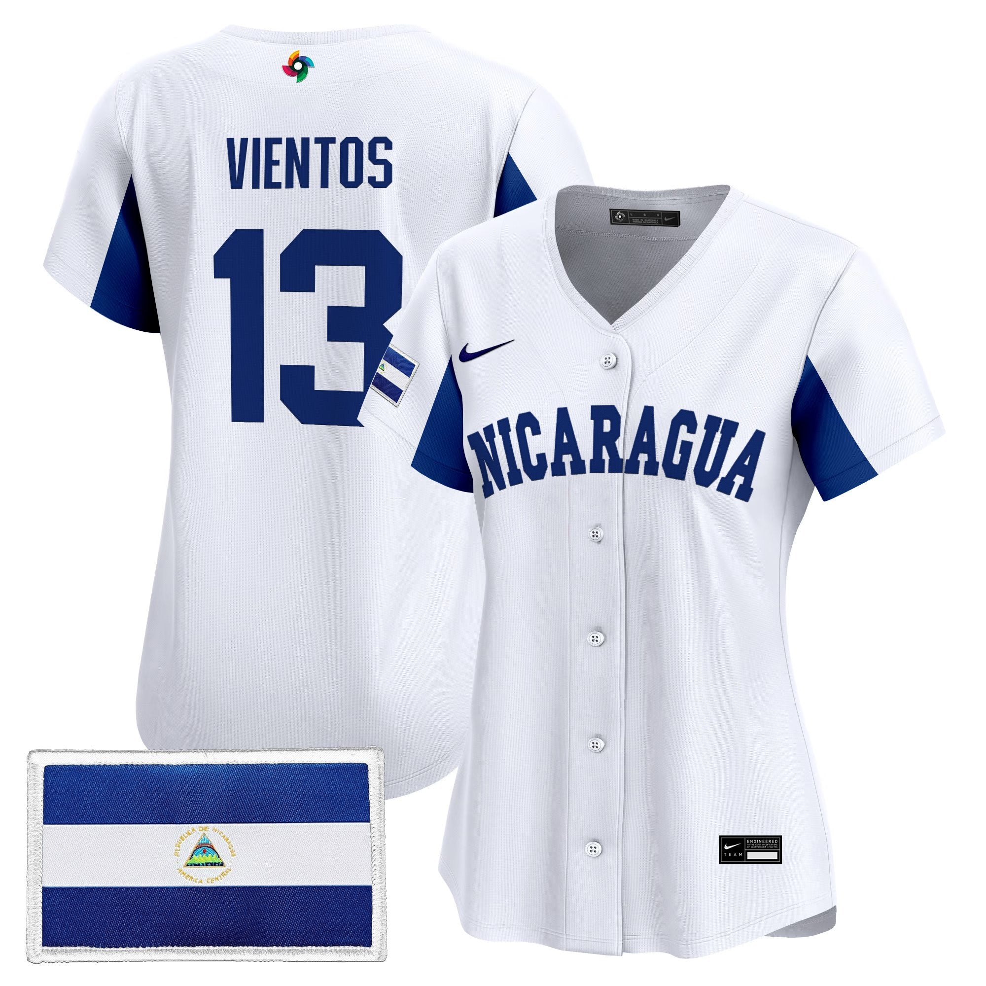 Women's Team Nicaragua 2026 World Baseball Classic Vapor Premier Jersey - Stitched
