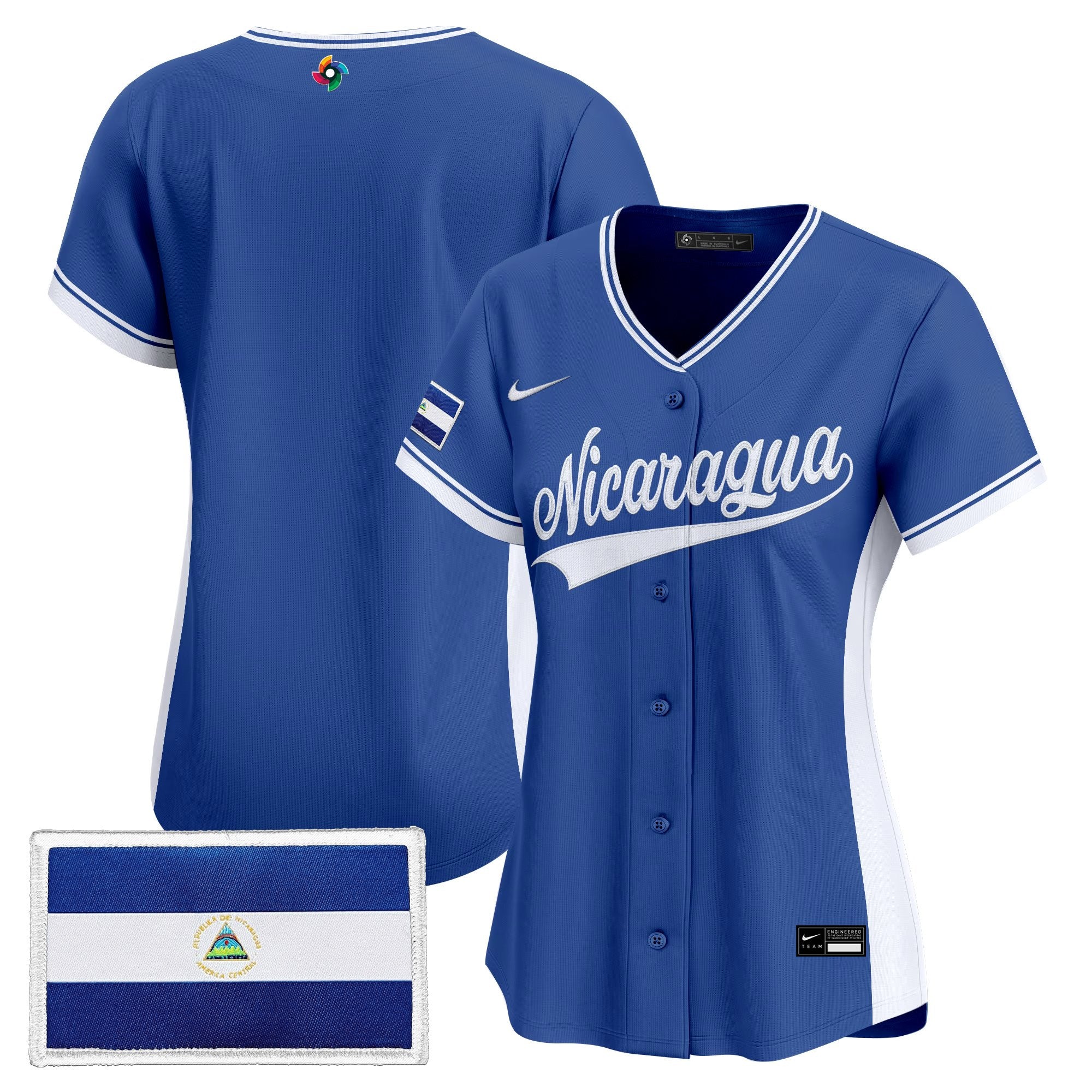 Women's Team Nicaragua 2026 World Baseball Classic Vapor Premier Jersey - Stitched