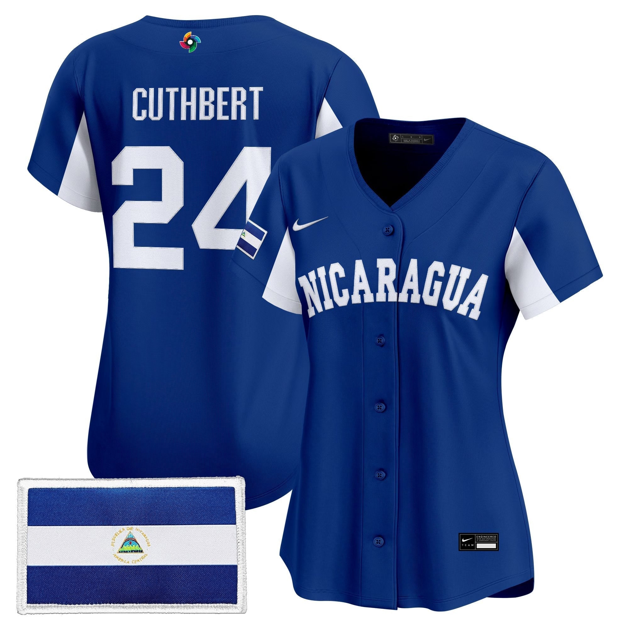 Women's Team Nicaragua 2026 World Baseball Classic Vapor Premier Jersey - Stitched