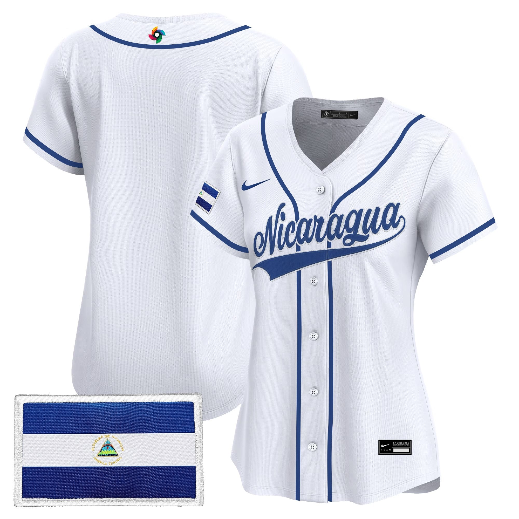 Women's Team Nicaragua 2026 World Baseball Classic Vapor Premier Jersey - Stitched