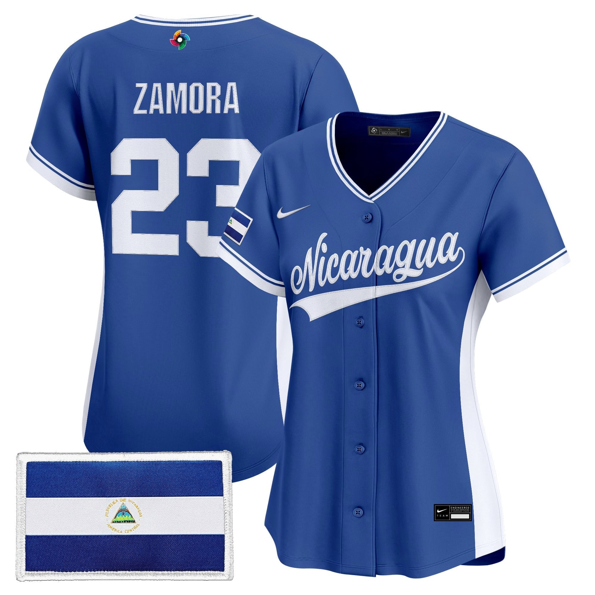 Women's Team Nicaragua 2026 World Baseball Classic Vapor Premier Jersey - Stitched