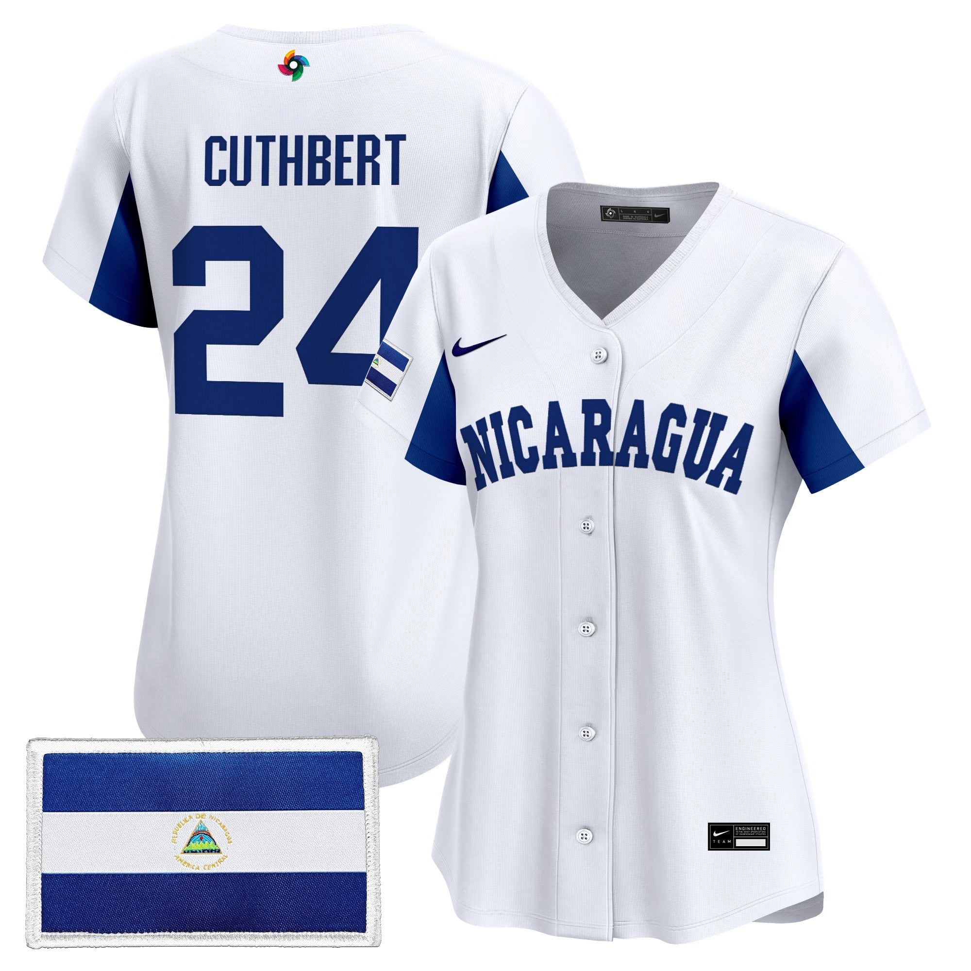 Women's Team Nicaragua 2026 World Baseball Classic Vapor Premier Jersey - Stitched