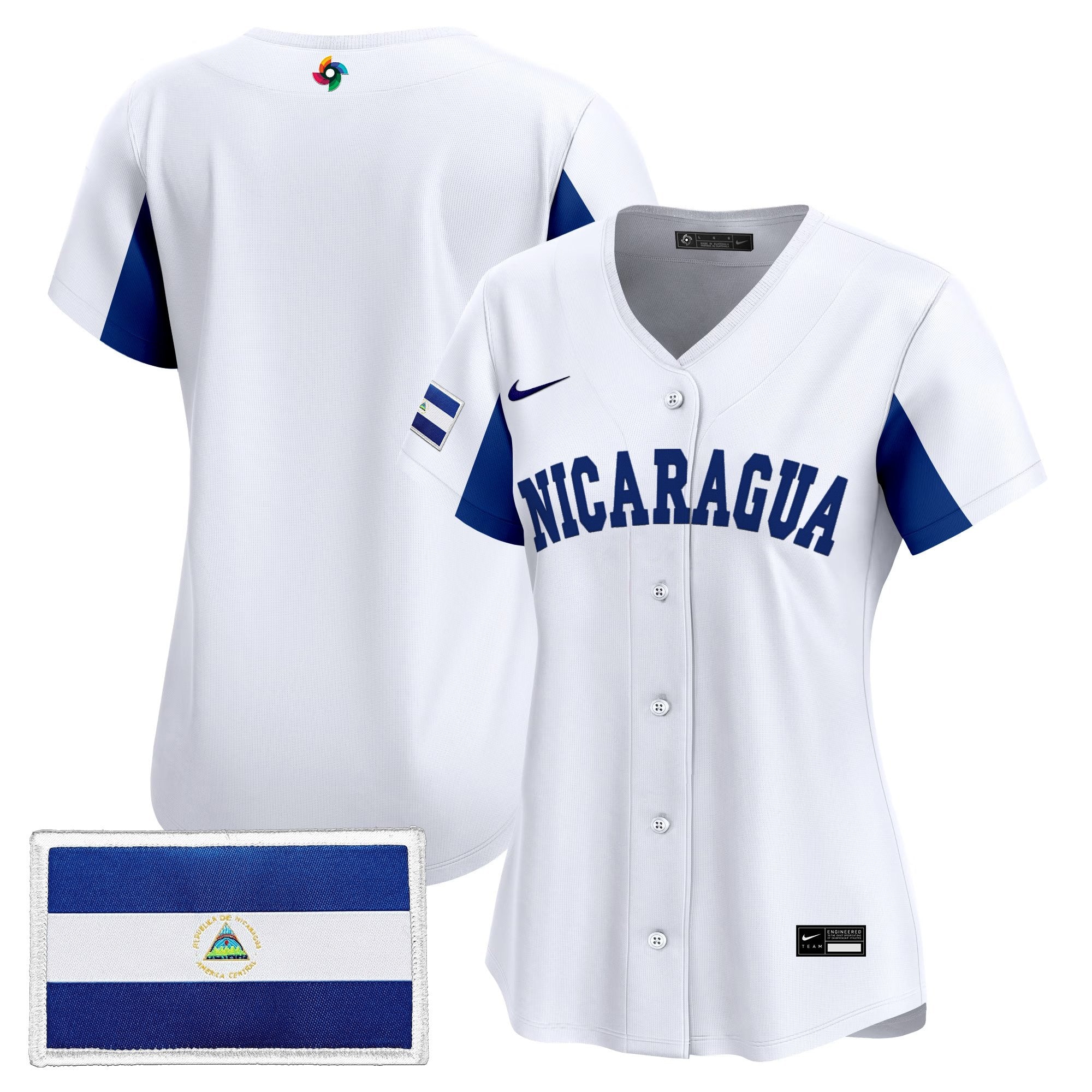 Women's Team Nicaragua 2026 World Baseball Classic Vapor Premier Jersey - Stitched