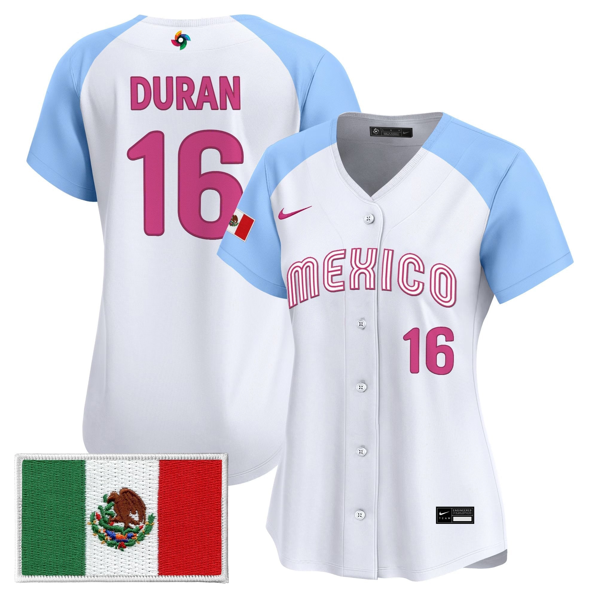 Women's Team Mexico World Baseball Classic Vapor Premier Jersey - 2026 Roster - Stitched