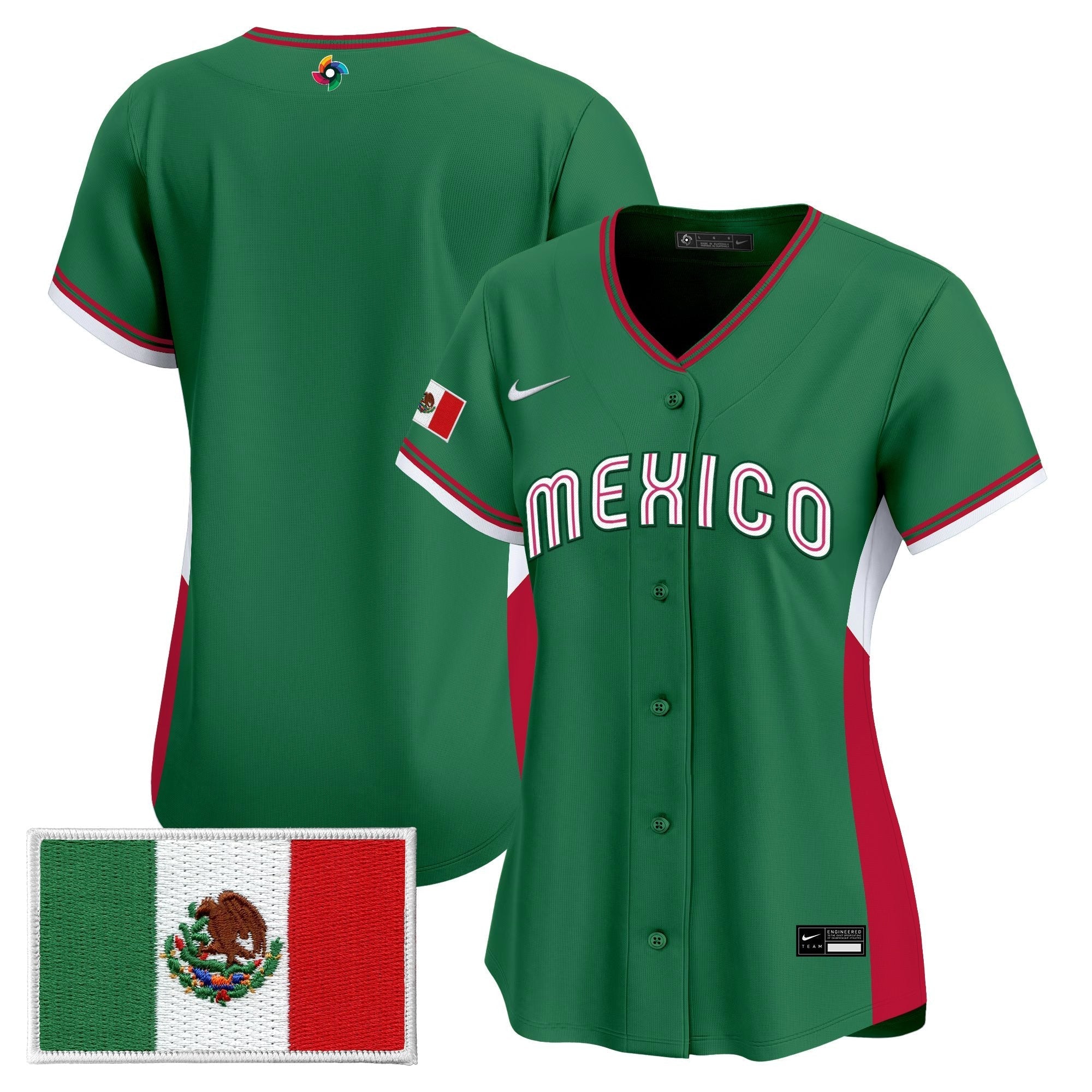 Women's Team Mexico World Baseball Classic Vapor Premier Jersey - 2026 Roster - Stitched