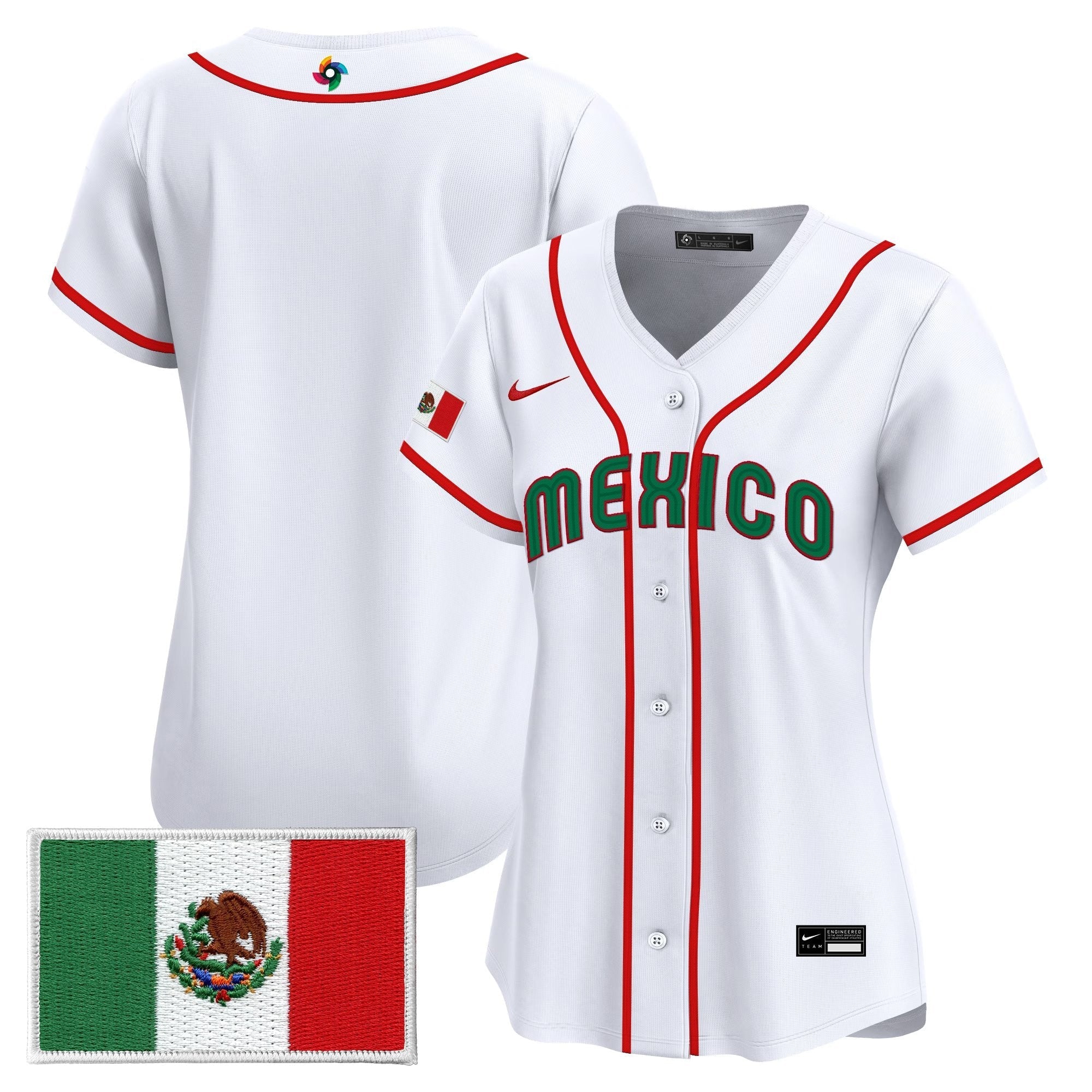 Women's Team Mexico World Baseball Classic Vapor Premier Jersey - 2026 Roster - Stitched