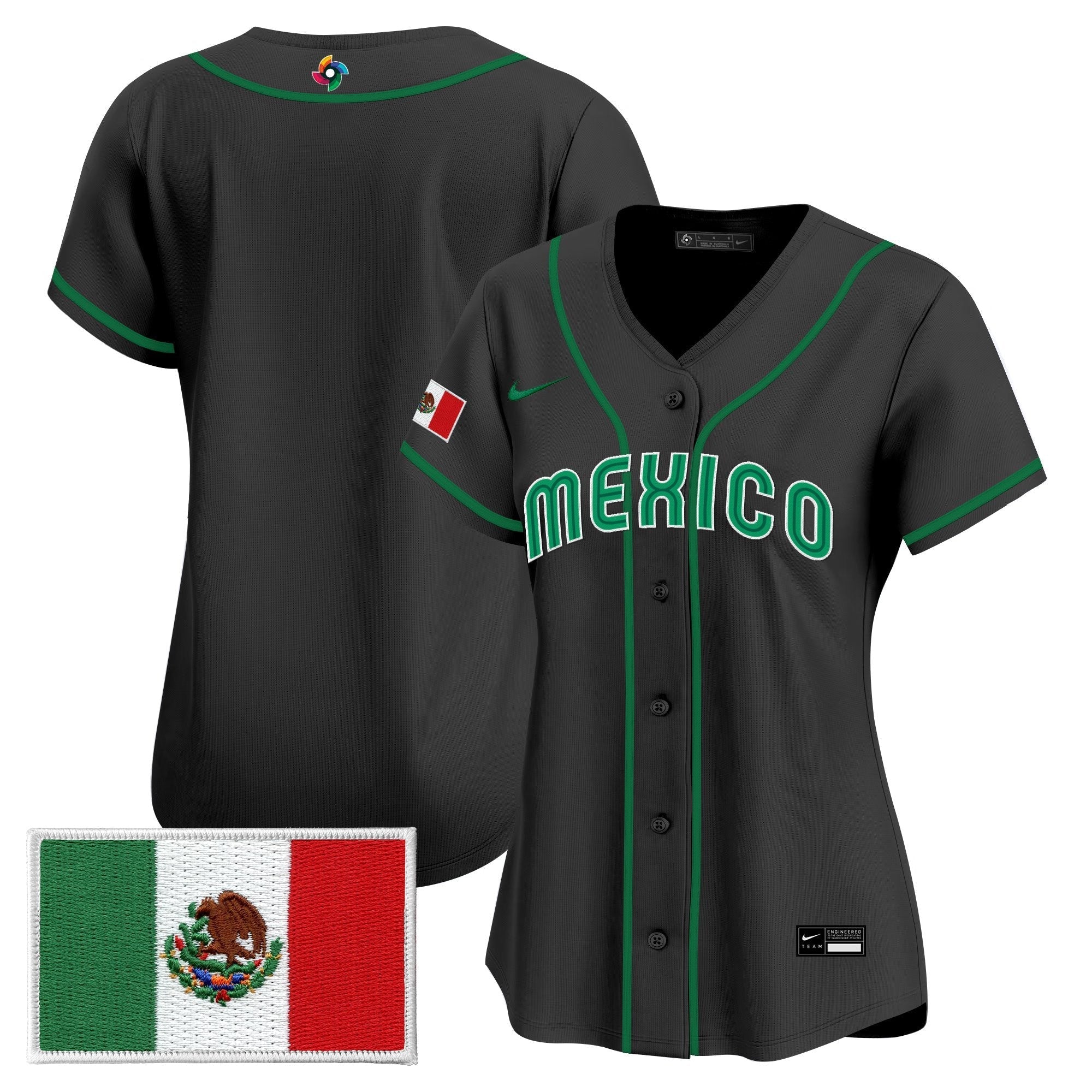 Women's Team Mexico World Baseball Classic Vapor Premier Jersey - 2026 Roster - Stitched