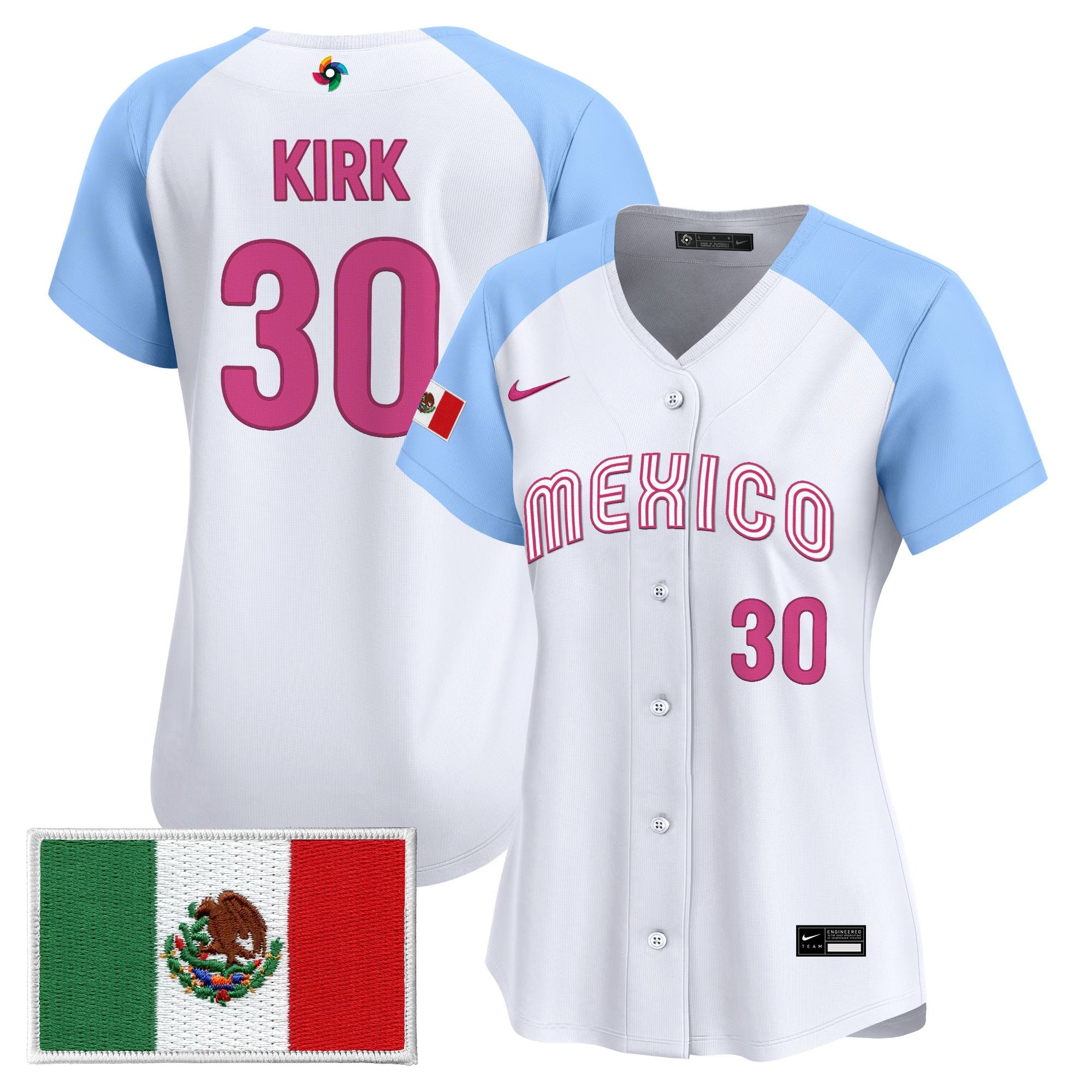 Women's Team Mexico World Baseball Classic Vapor Premier Jersey - 2026 Roster - Stitched