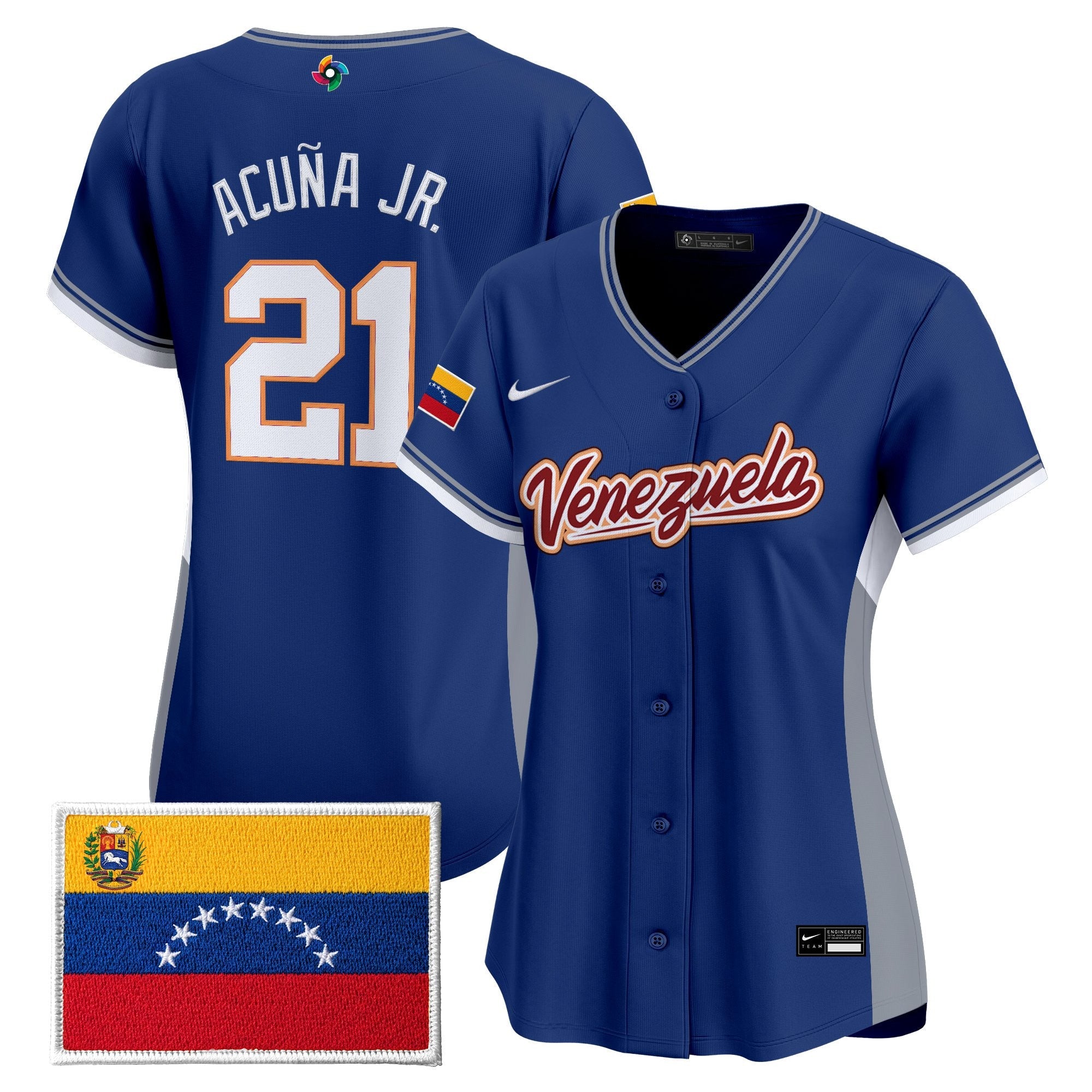 Women's Team Venezuela World Baseball Classic Vapor Premier Jersey - 2026 Roster - Stitched