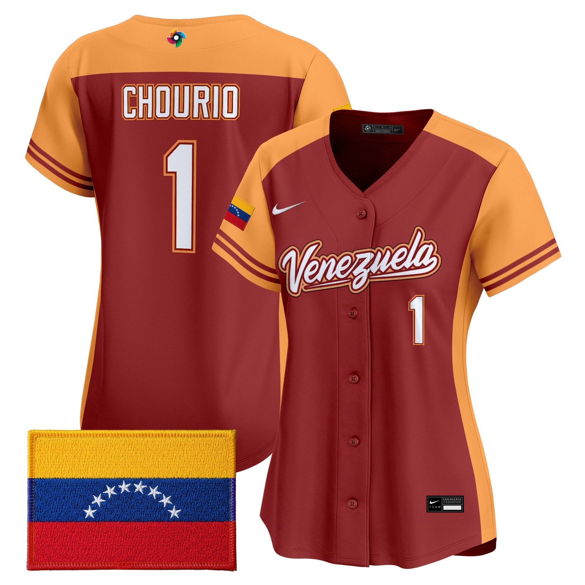 Women's Team Venezuela World Baseball Classic Vapor Premier Jersey - 2026 Roster - Stitched