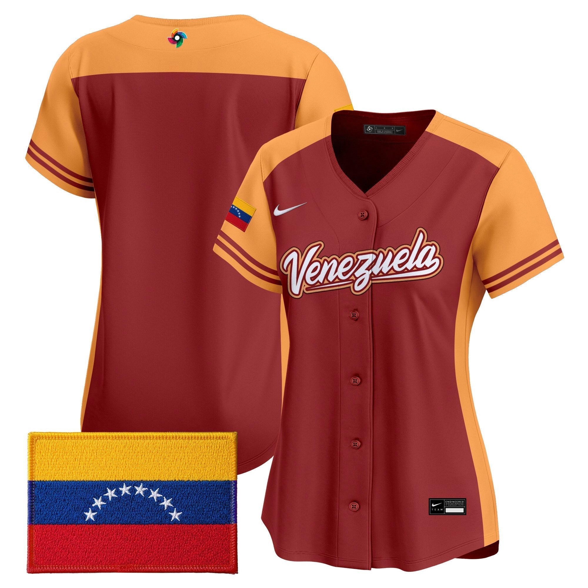Women's Team Venezuela World Baseball Classic Vapor Premier Jersey - 2026 Roster - Stitched