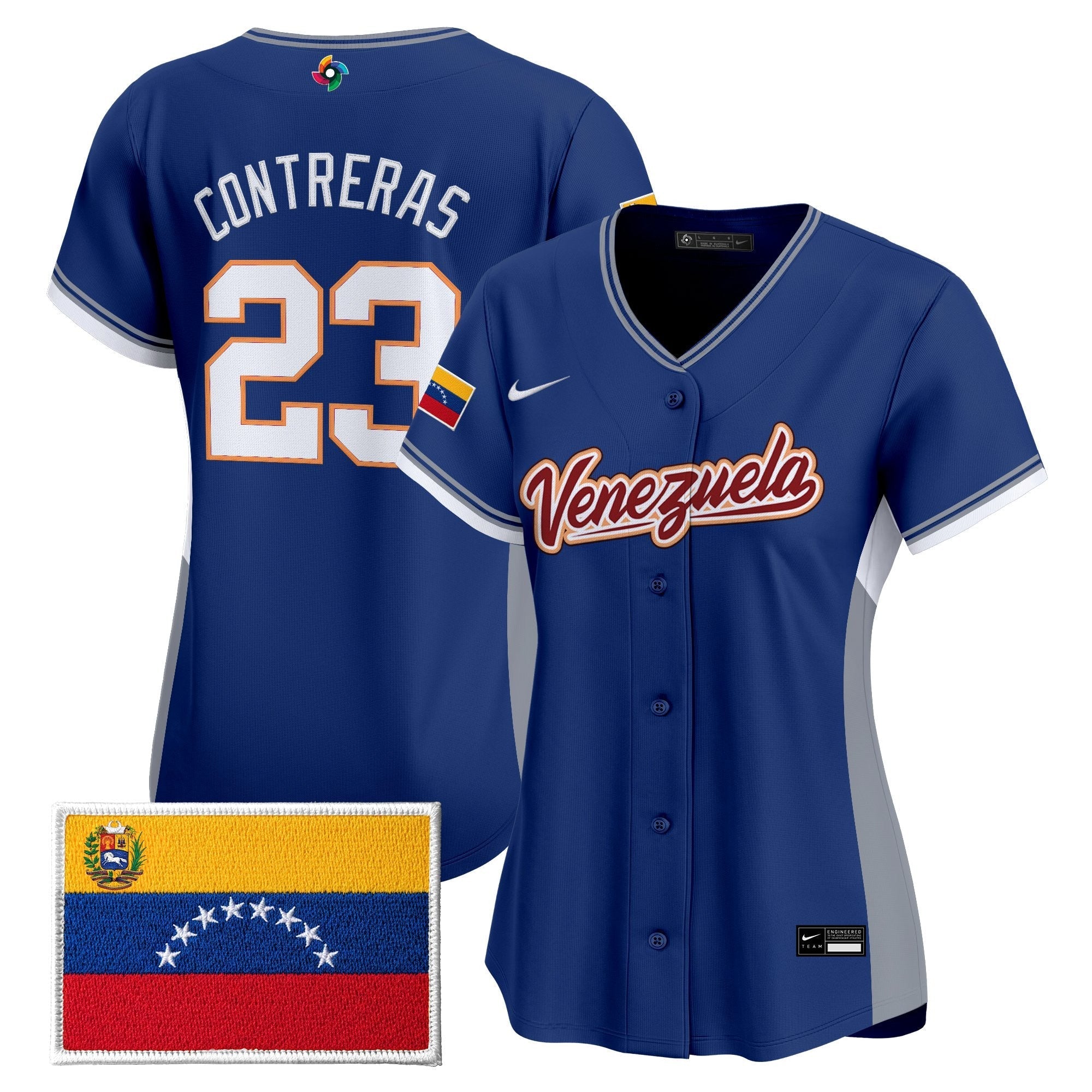 Women's Team Venezuela World Baseball Classic Vapor Premier Jersey - 2026 Roster - Stitched