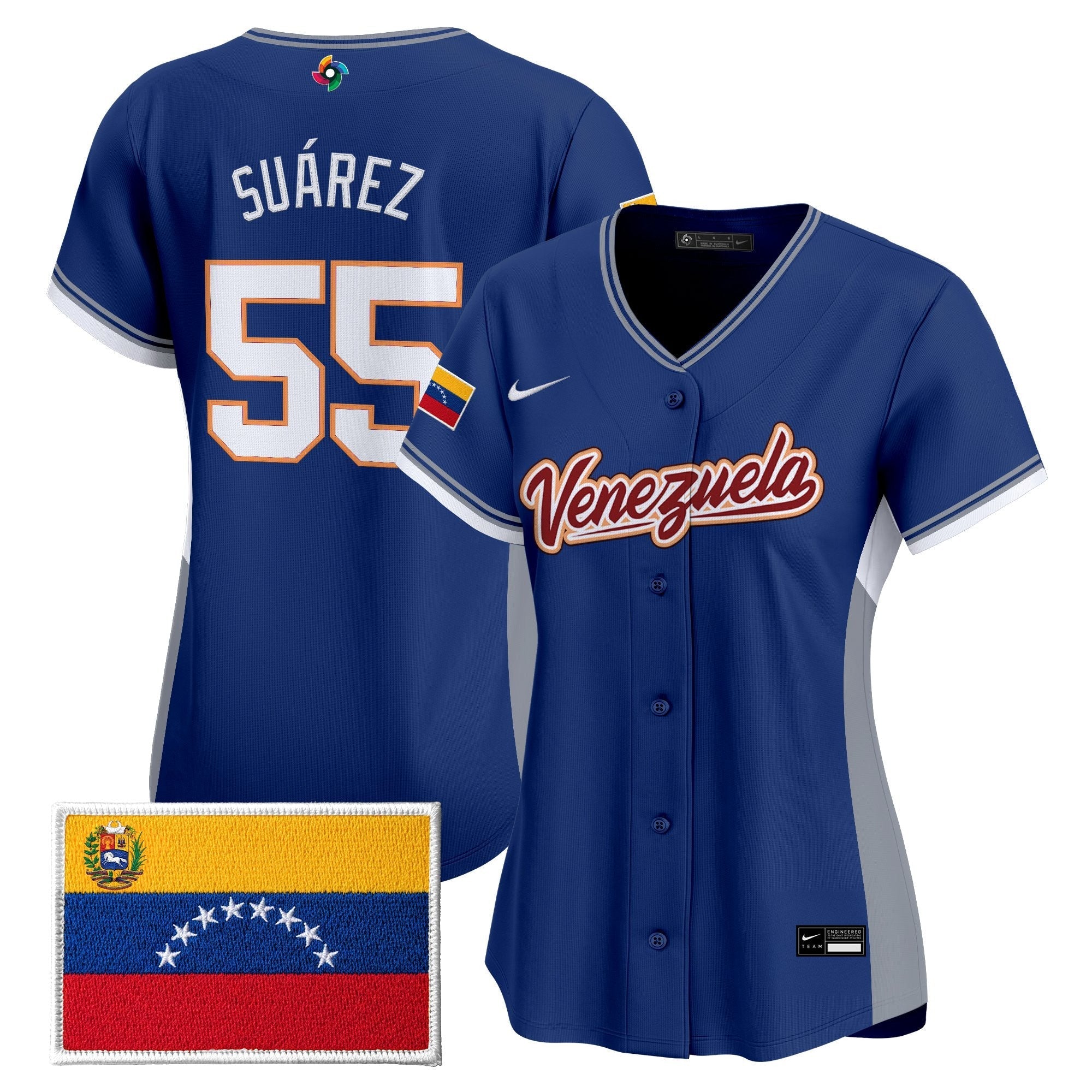 Women's Team Venezuela World Baseball Classic Vapor Premier Jersey - 2026 Roster - Stitched