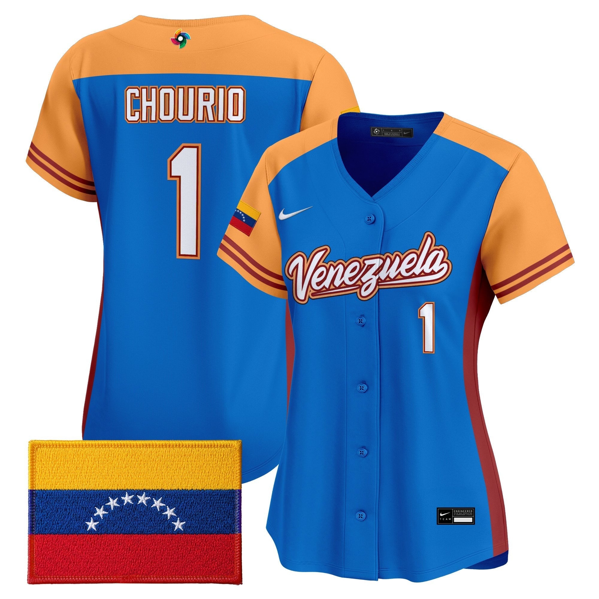 Women's Team Venezuela World Baseball Classic Vapor Premier Jersey - 2026 Roster - Stitched