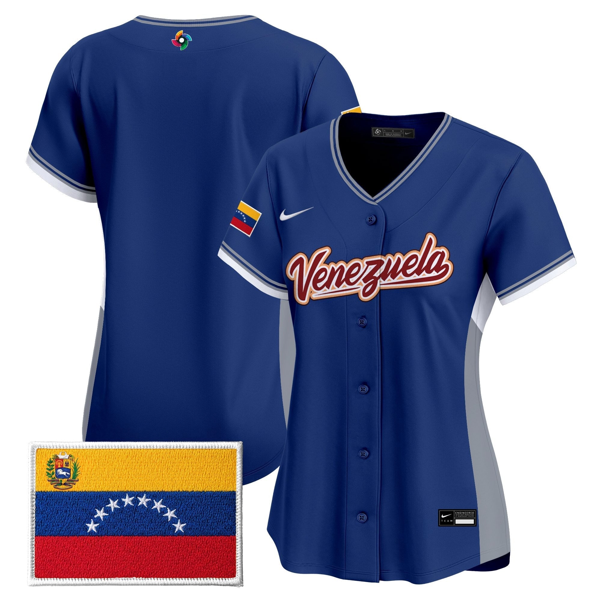 Women's Team Venezuela World Baseball Classic Vapor Premier Jersey - 2026 Roster - Stitched