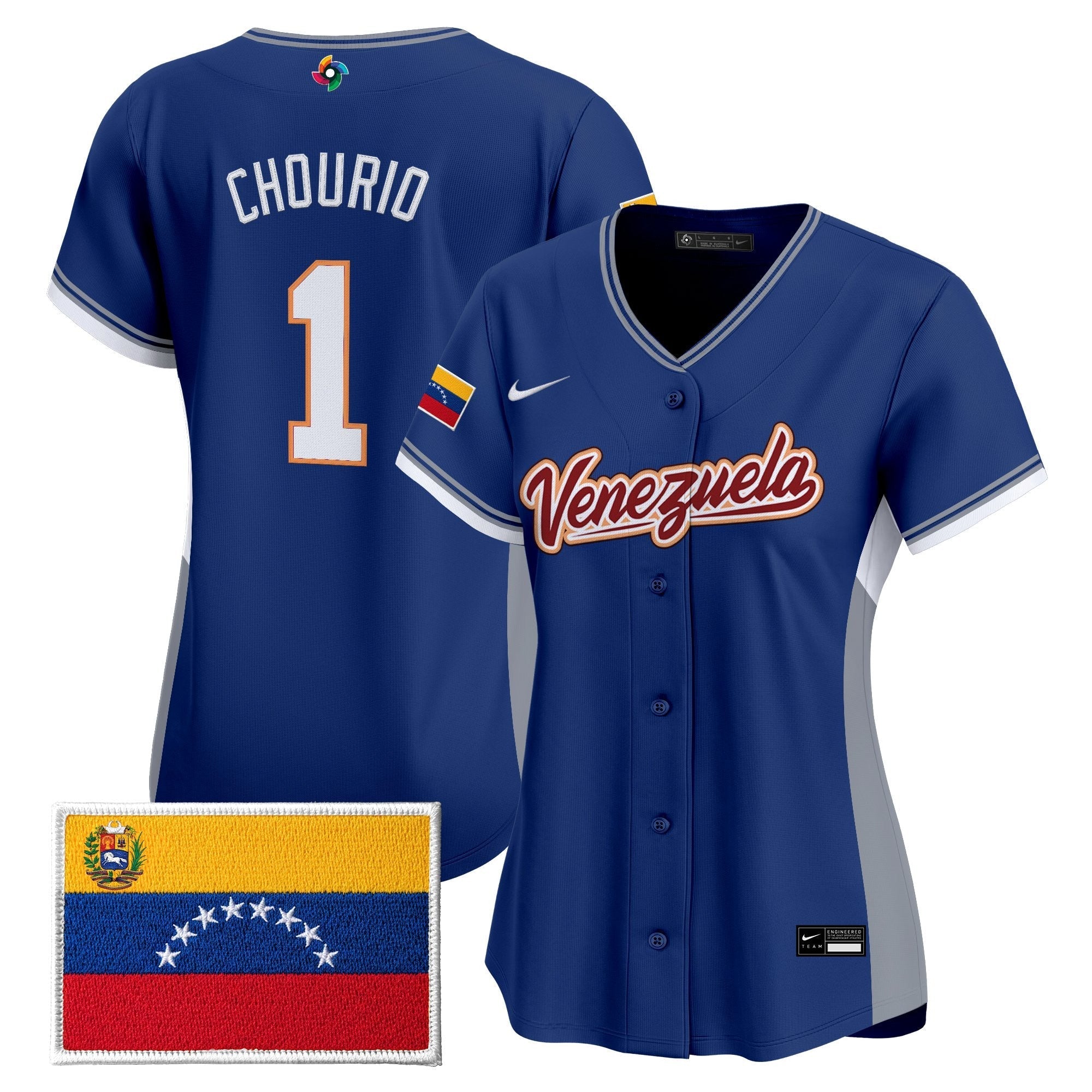 Women's Team Venezuela World Baseball Classic Vapor Premier Jersey - 2026 Roster - Stitched