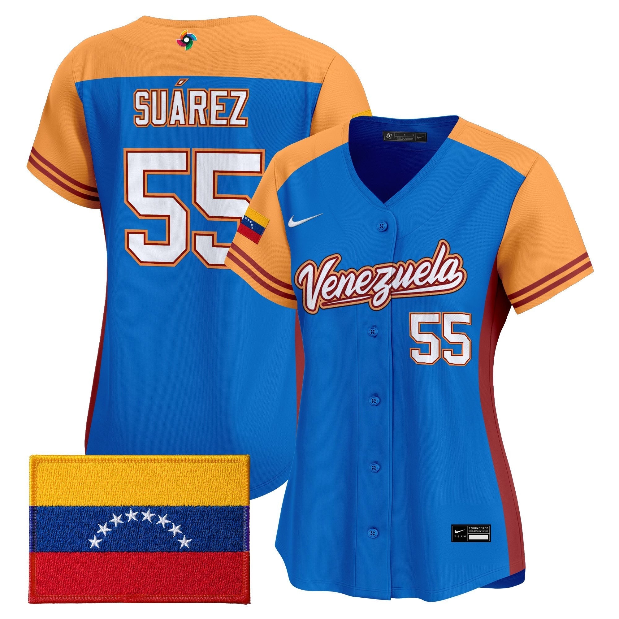 Women's Team Venezuela World Baseball Classic Vapor Premier Jersey - 2026 Roster - Stitched