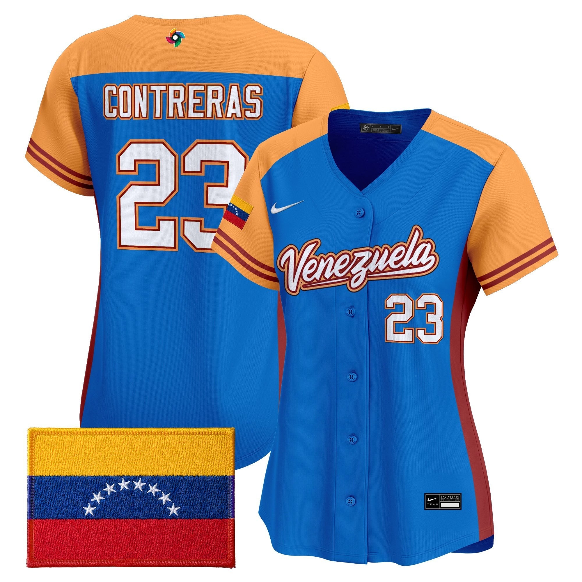 Women's Team Venezuela World Baseball Classic Vapor Premier Jersey - 2026 Roster - Stitched