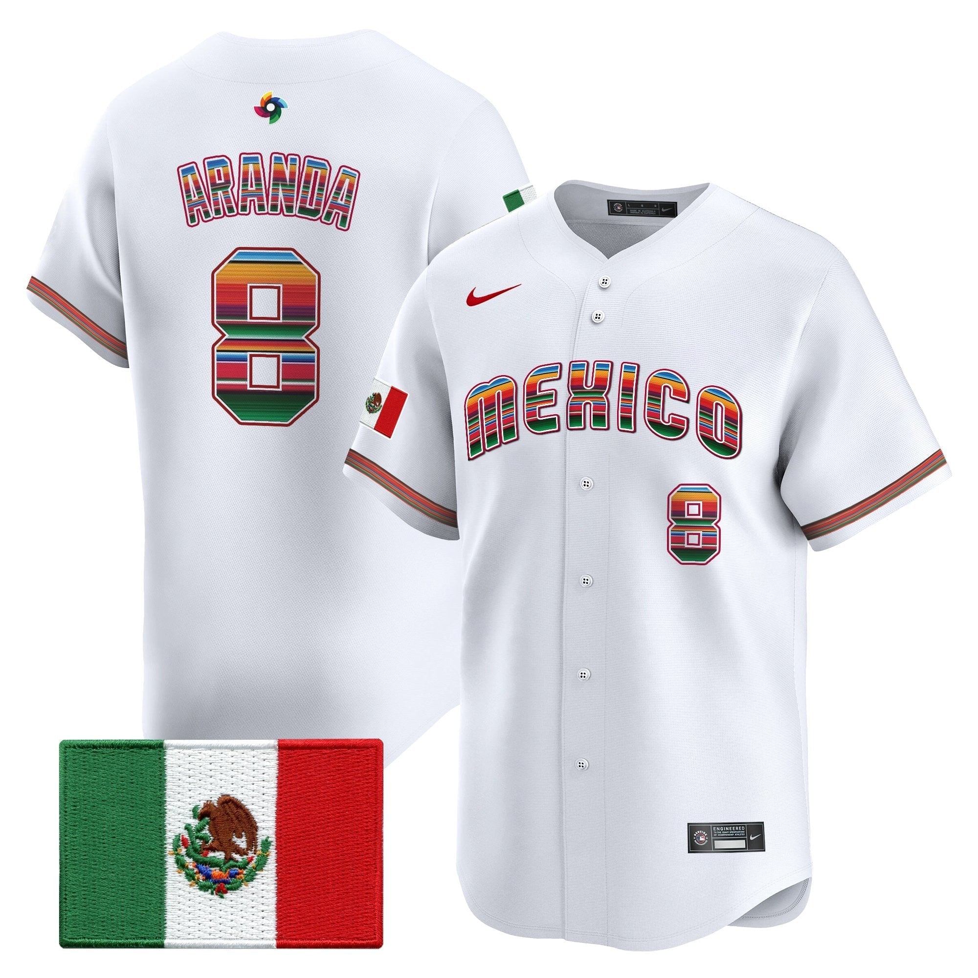 Team Mexico World Baseball Classic "Serape Edition" Vapor Premier Jersey - 2026 Roster - Stitched