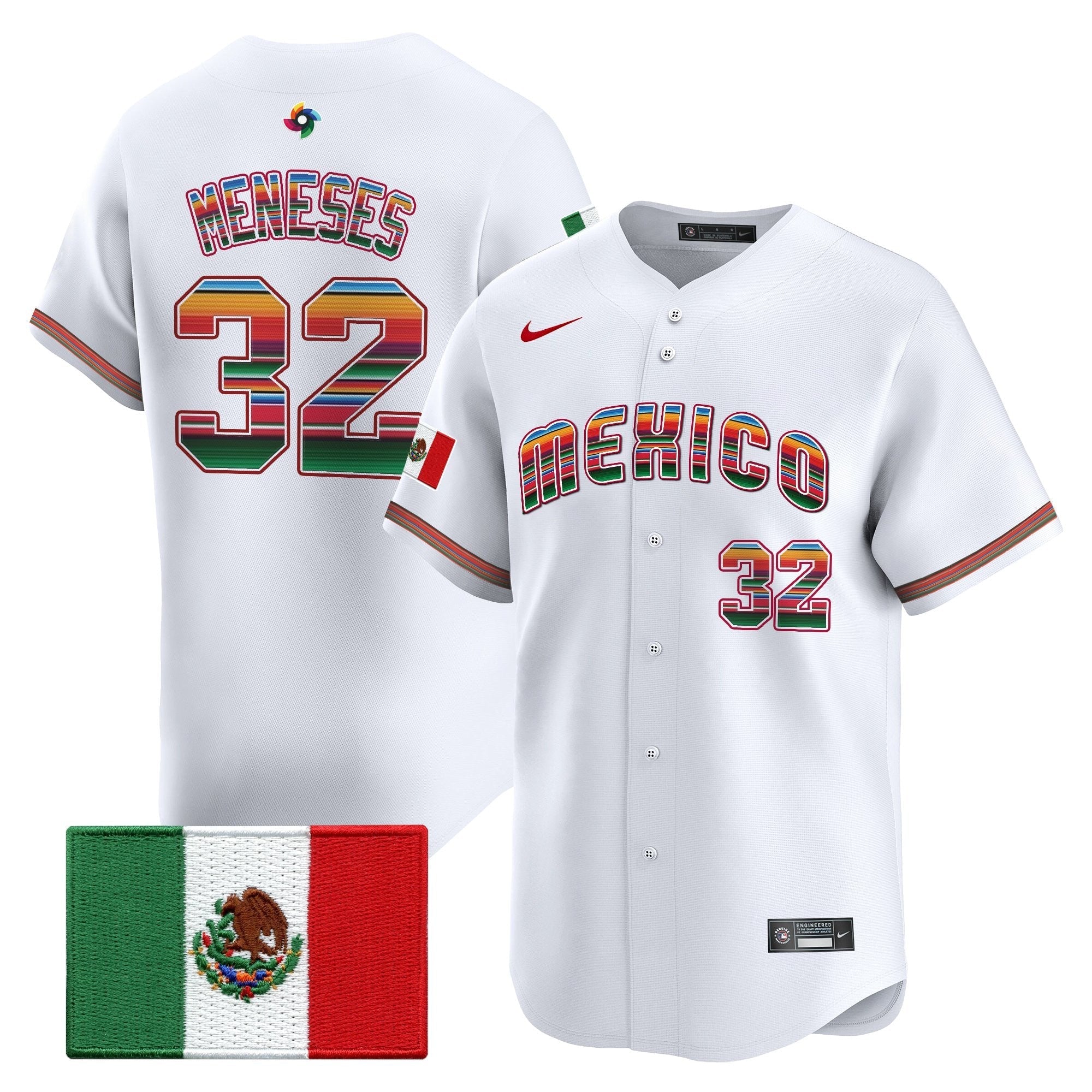 Team Mexico World Baseball Classic "Serape Edition" Vapor Premier Jersey - 2026 Roster - Stitched