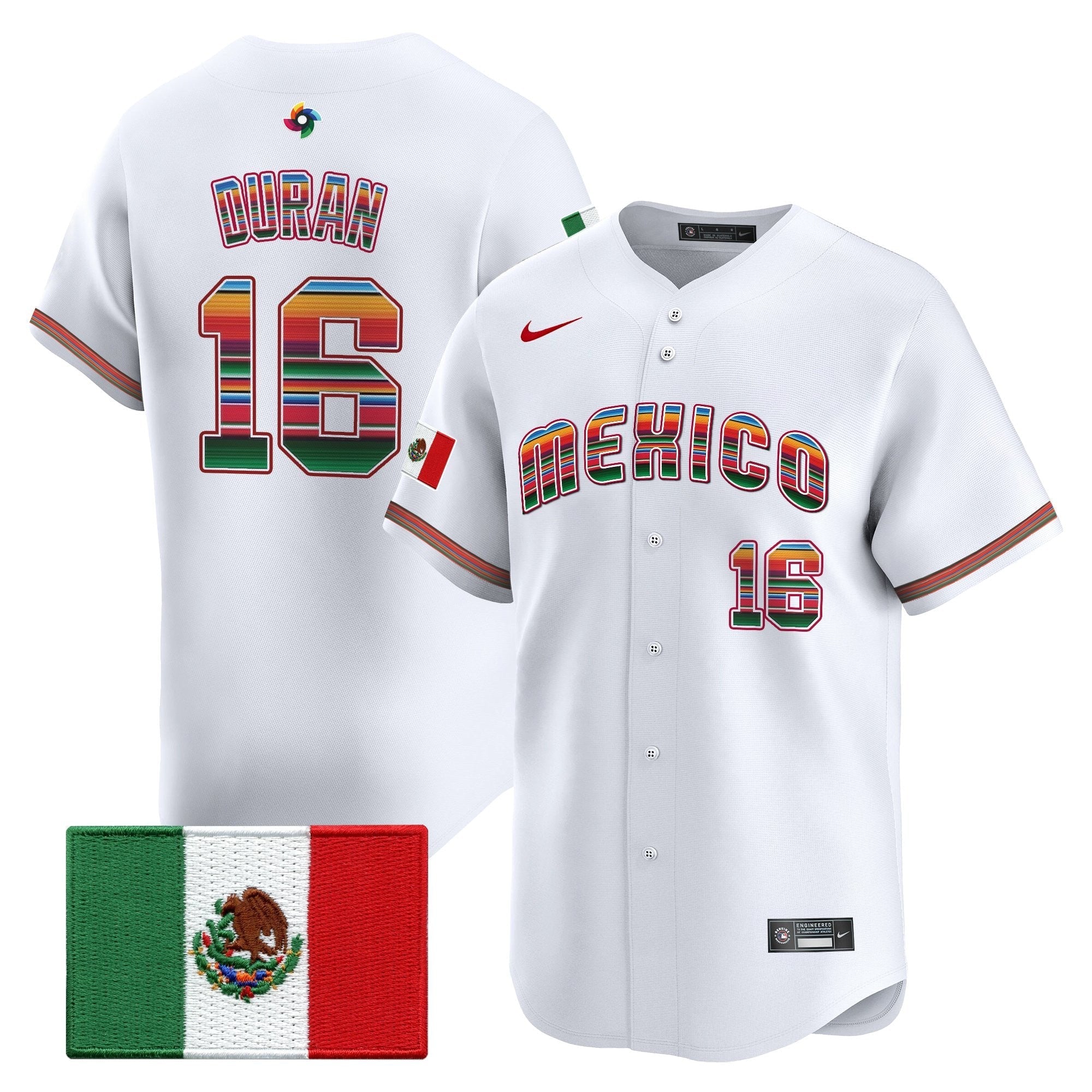 Team Mexico World Baseball Classic "Serape Edition" Vapor Premier Jersey - 2026 Roster - Stitched