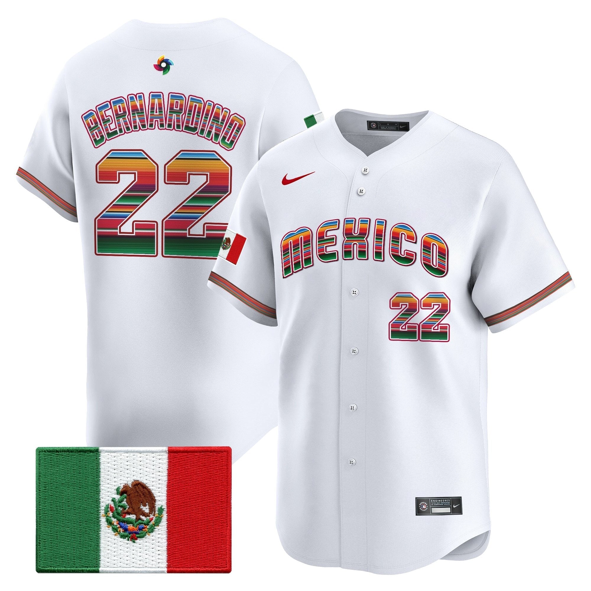 Team Mexico World Baseball Classic "Serape Edition" Vapor Premier Jersey - 2026 Roster - Stitched