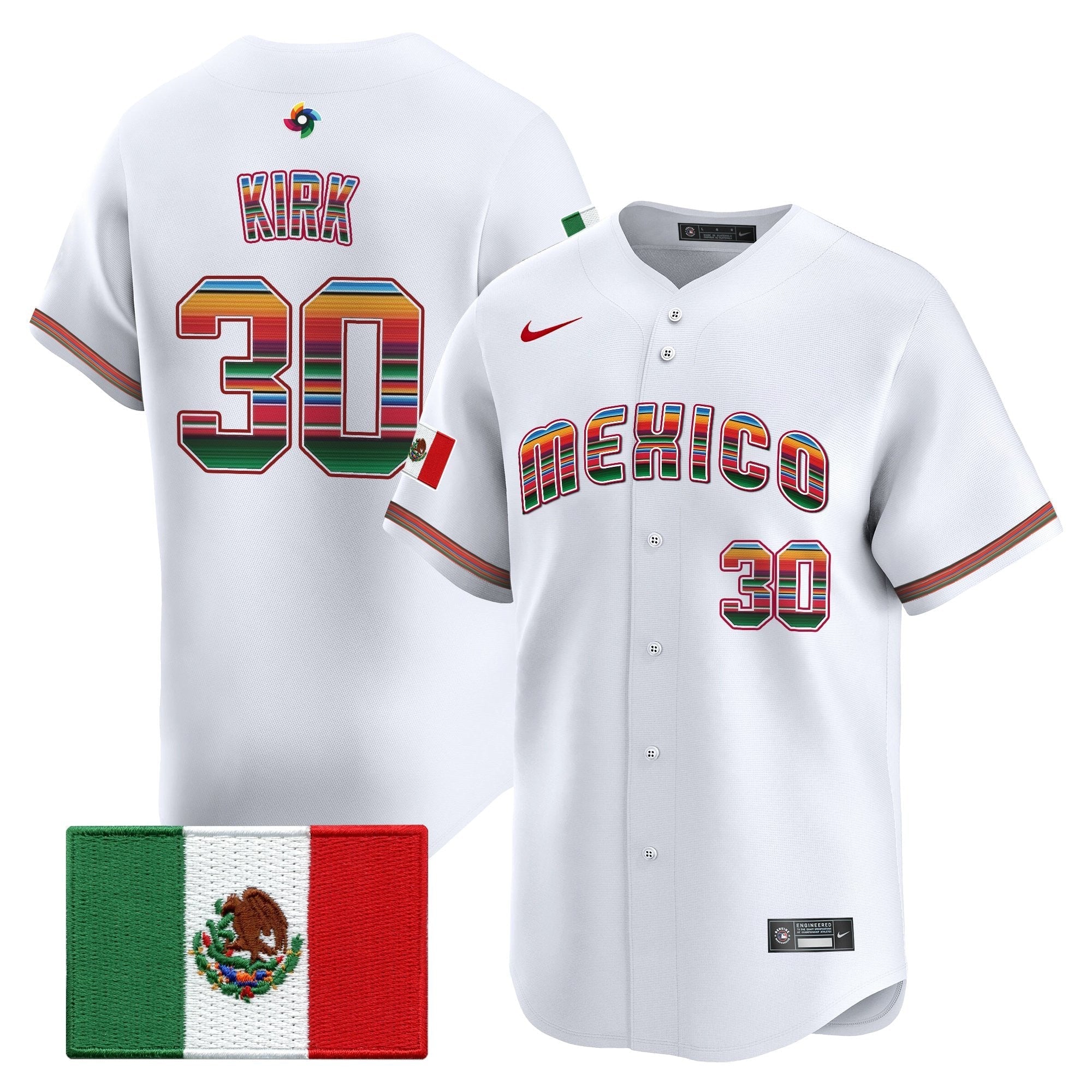Team Mexico World Baseball Classic "Serape Edition" Vapor Premier Jersey - 2026 Roster - Stitched