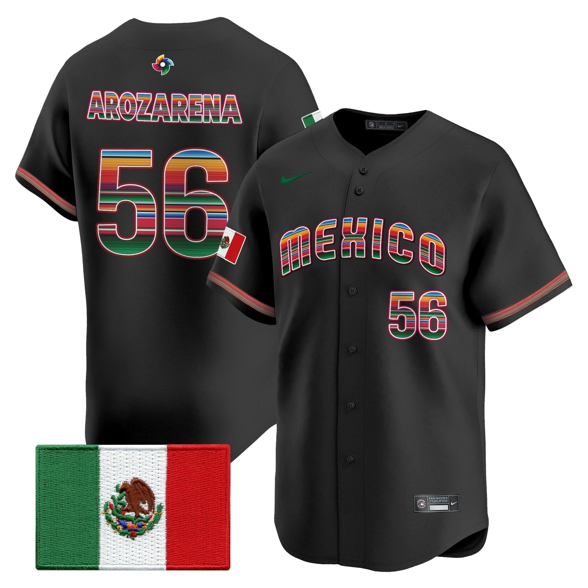 Team Mexico World Baseball Classic "Serape Edition" Vapor Premier Jersey - 2026 Roster - Stitched