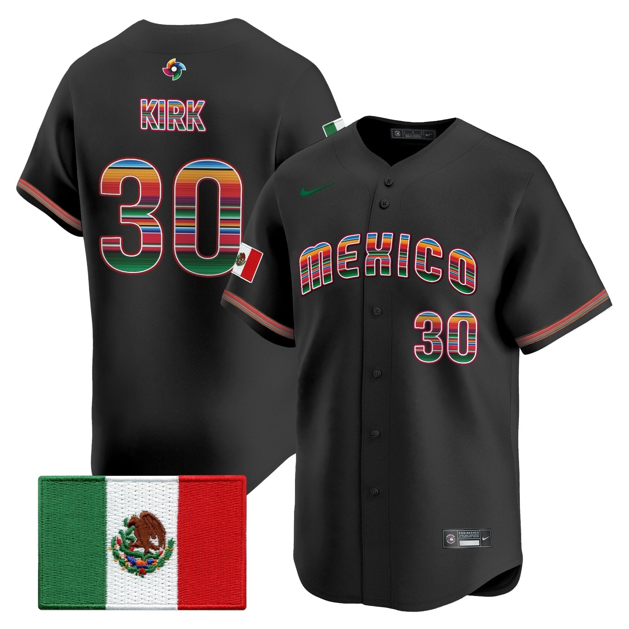 Team Mexico World Baseball Classic "Serape Edition" Vapor Premier Jersey - 2026 Roster - Stitched