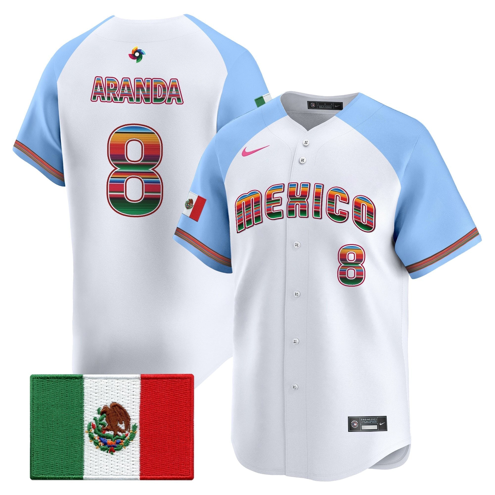 Team Mexico World Baseball Classic "Serape Edition" Vapor Premier Jersey - 2026 Roster - Stitched