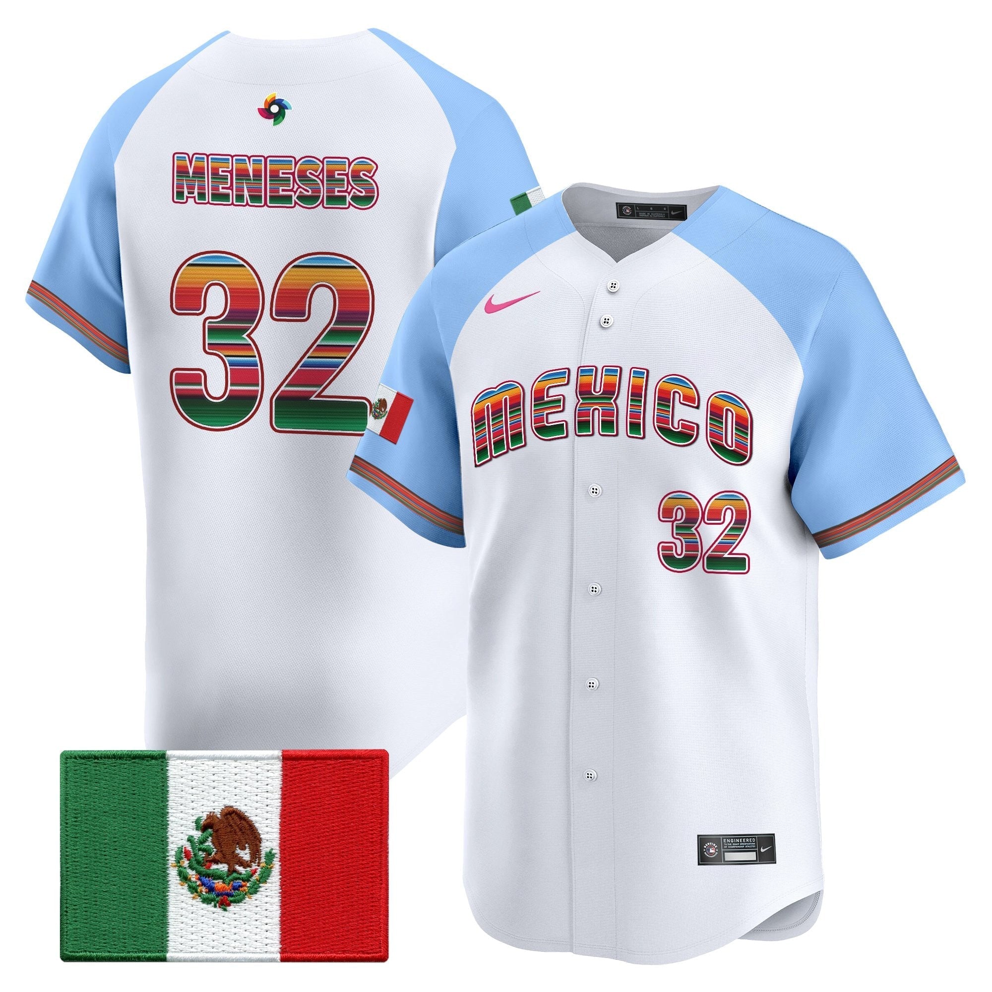 Team Mexico World Baseball Classic "Serape Edition" Vapor Premier Jersey - 2026 Roster - Stitched