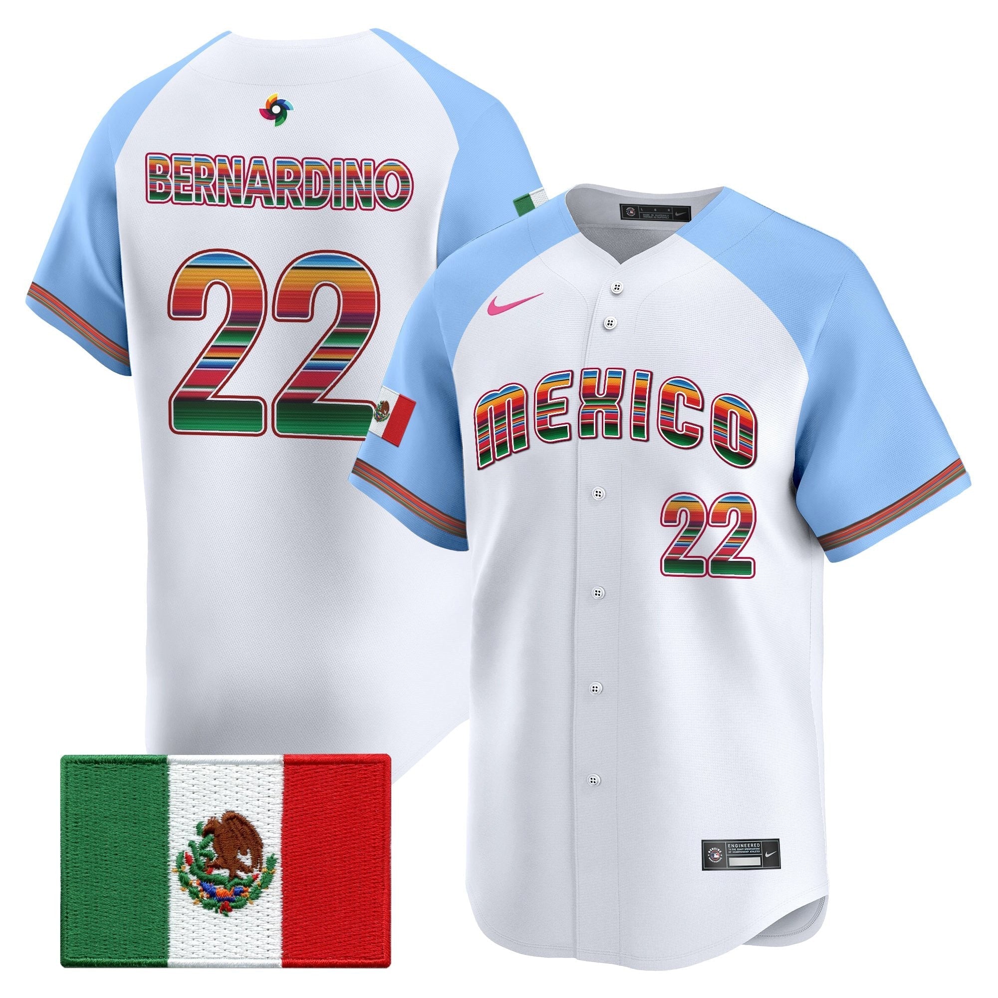 Team Mexico World Baseball Classic "Serape Edition" Vapor Premier Jersey - 2026 Roster - Stitched