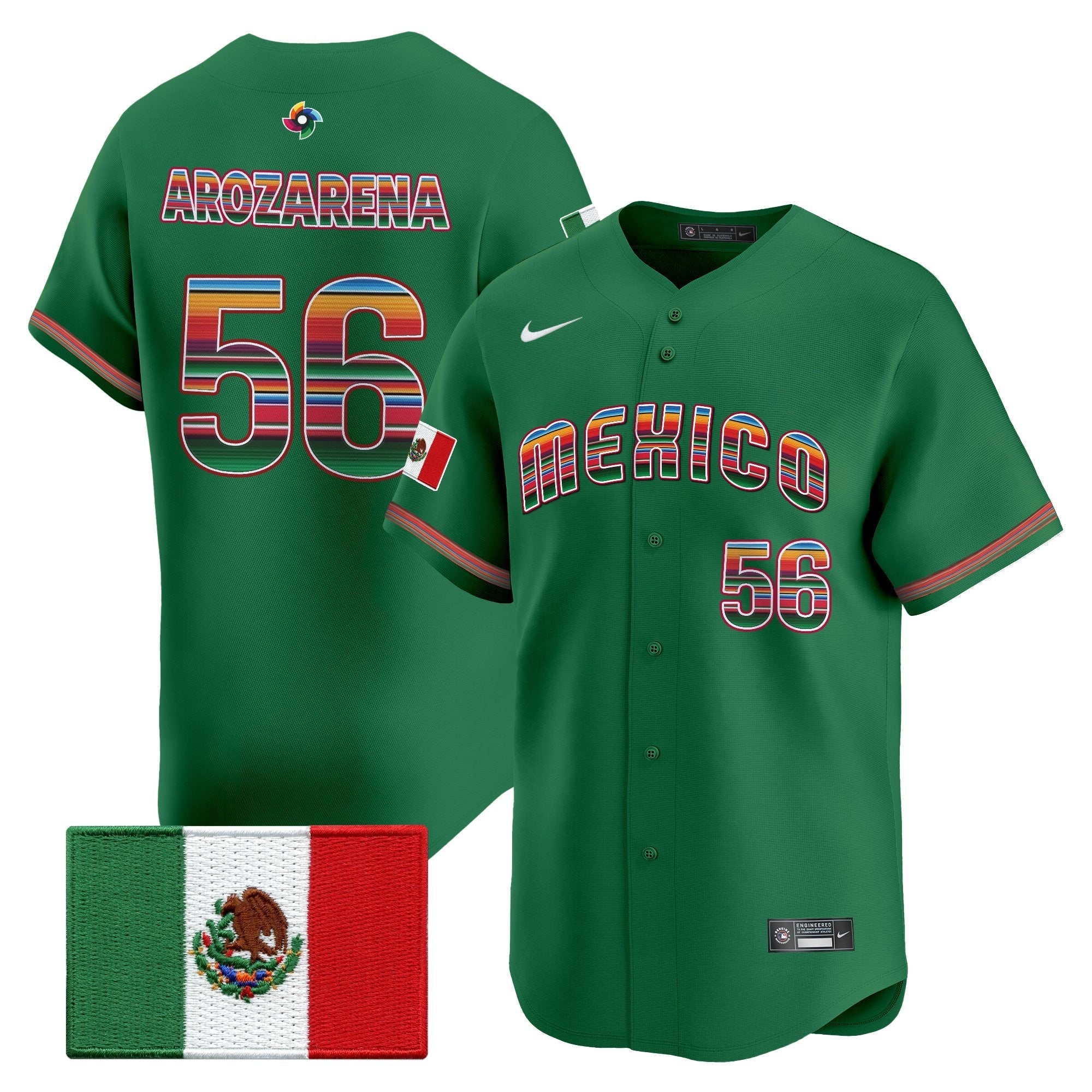 Team Mexico World Baseball Classic "Serape Edition" Vapor Premier Jersey - 2026 Roster - Stitched