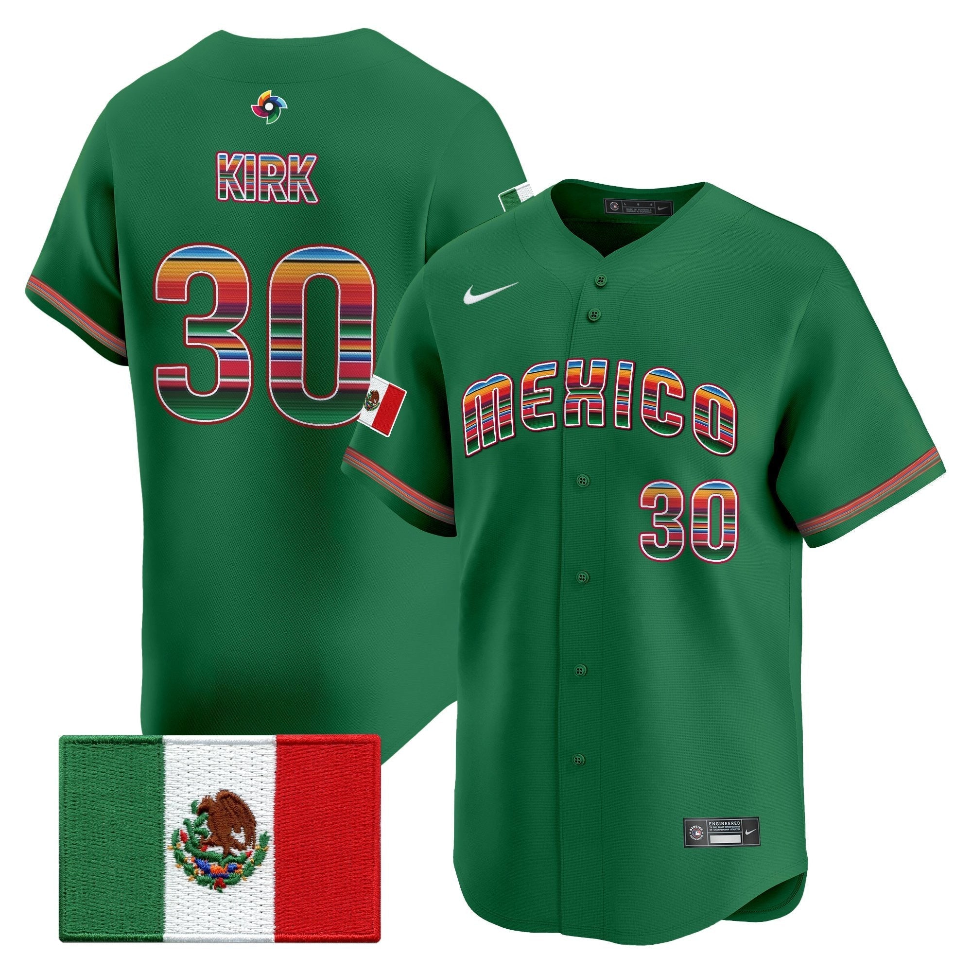 Team Mexico World Baseball Classic "Serape Edition" Vapor Premier Jersey - 2026 Roster - Stitched