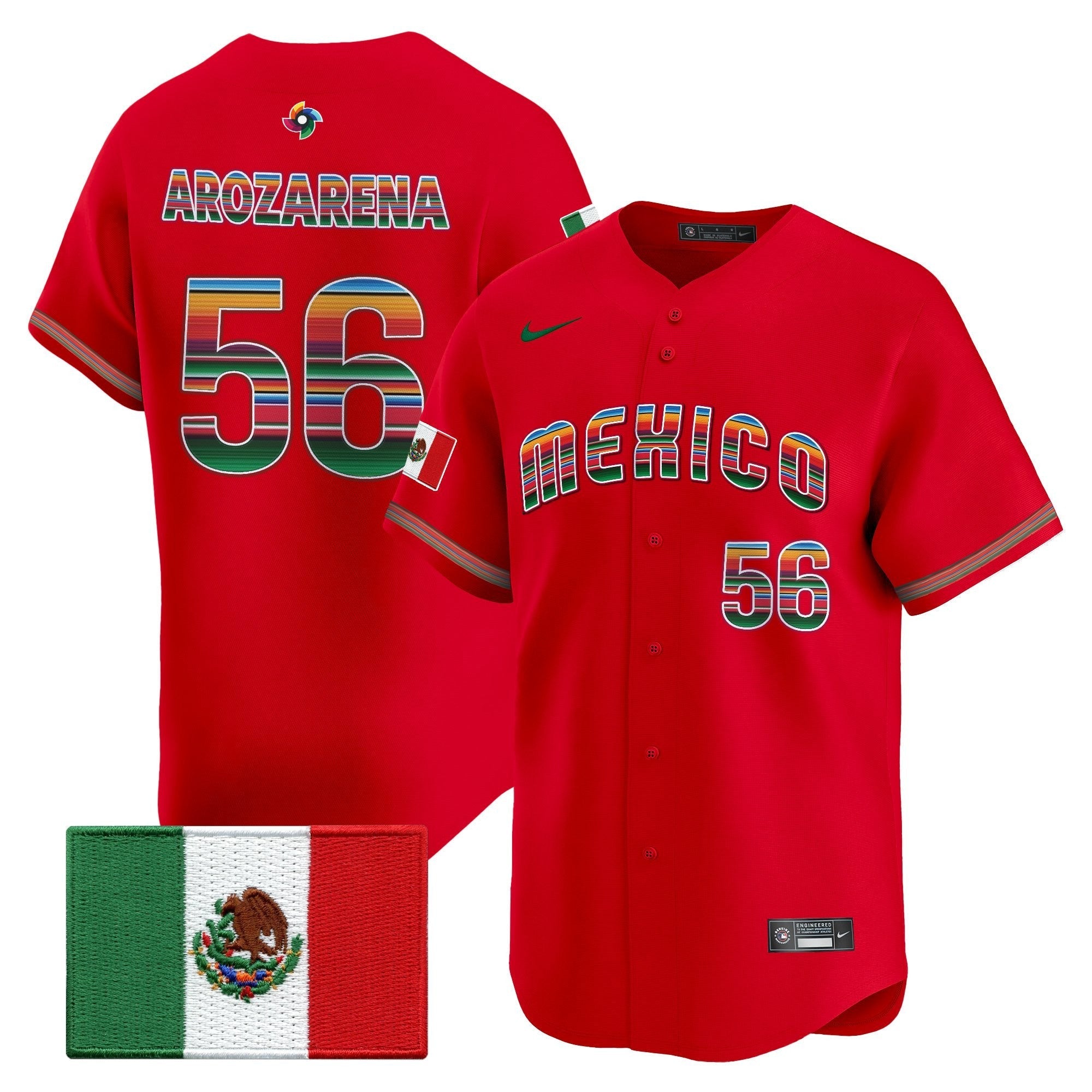Team Mexico World Baseball Classic "Serape Edition" Vapor Premier Jersey - 2026 Roster - Stitched