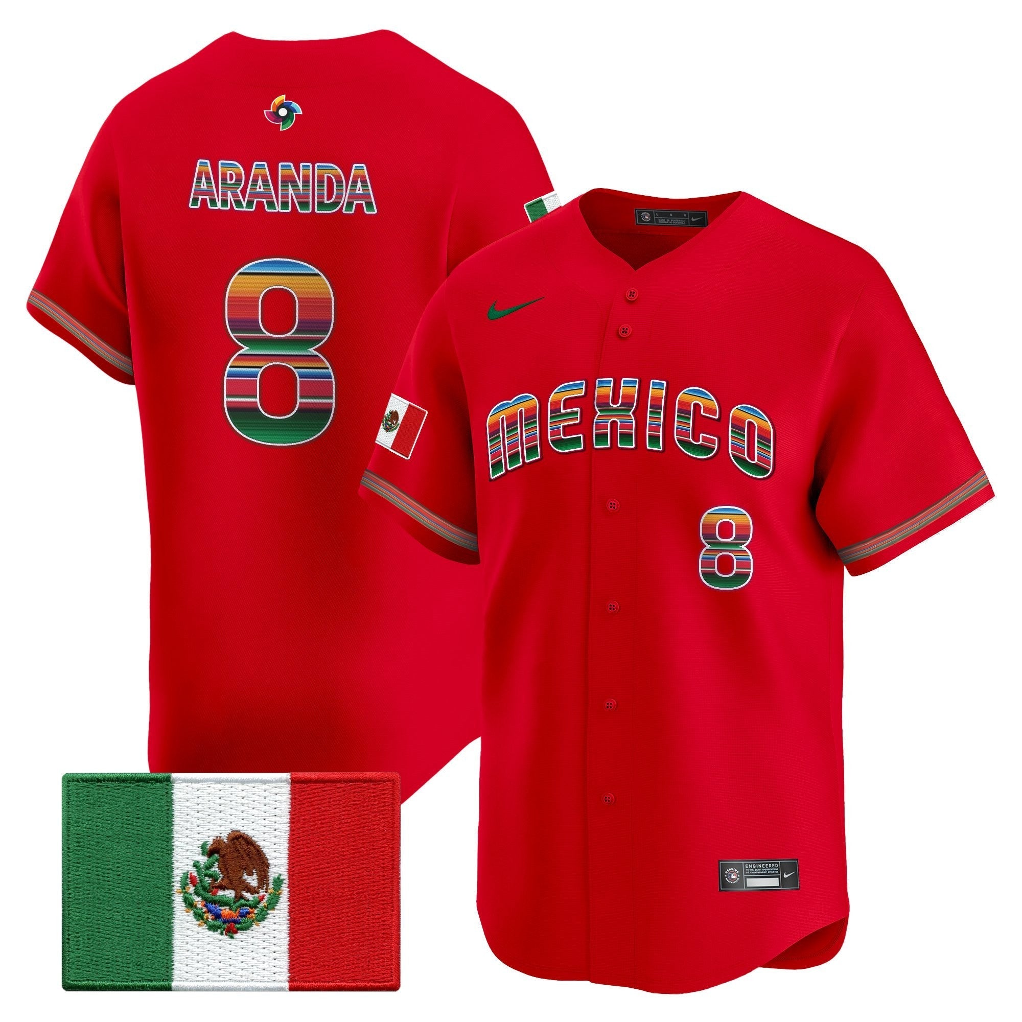 Team Mexico World Baseball Classic "Serape Edition" Vapor Premier Jersey - 2026 Roster - Stitched