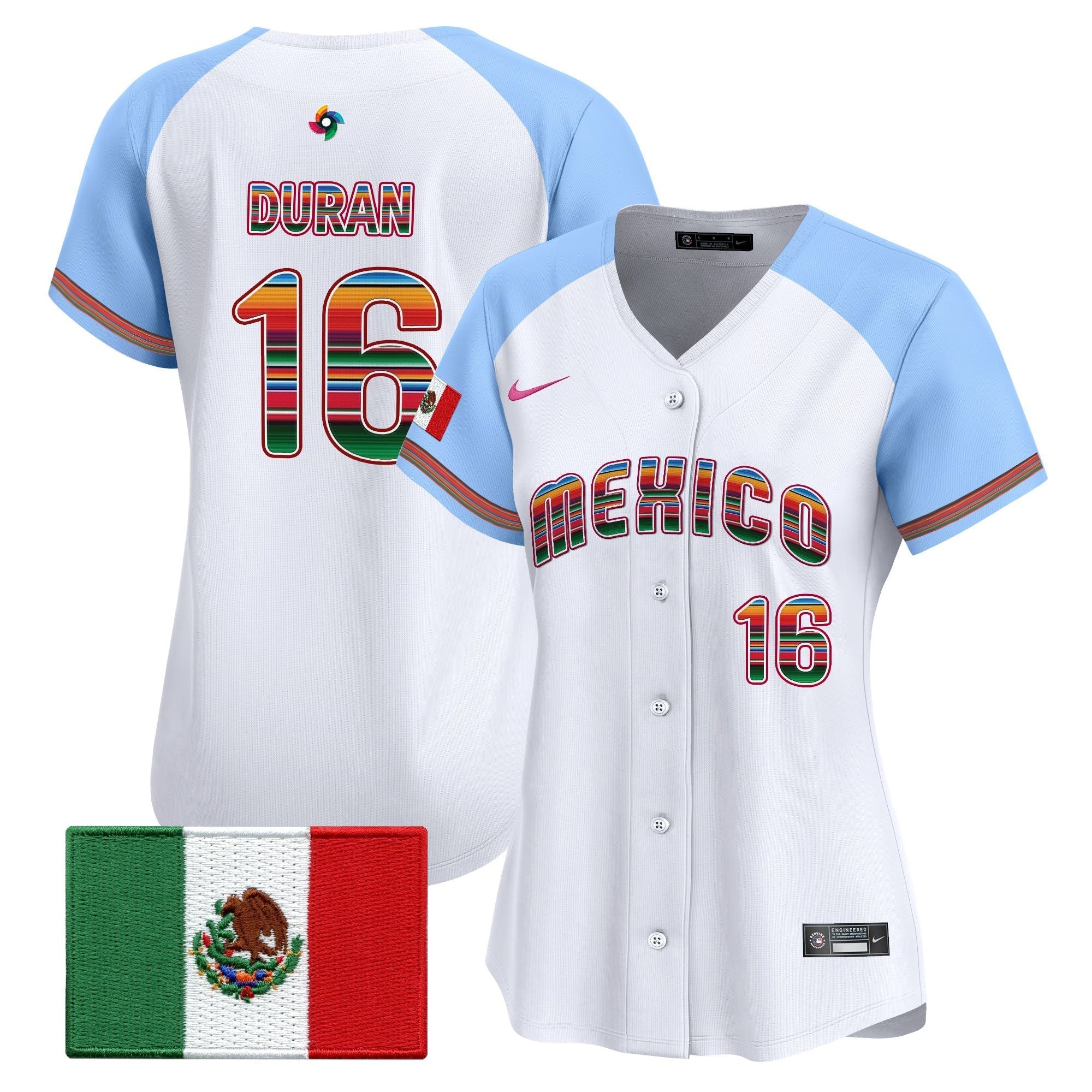 Women's Team Mexico World Baseball Classic "Serape Edition" Vapor Premier Jersey - 2026 Roster - Stitched