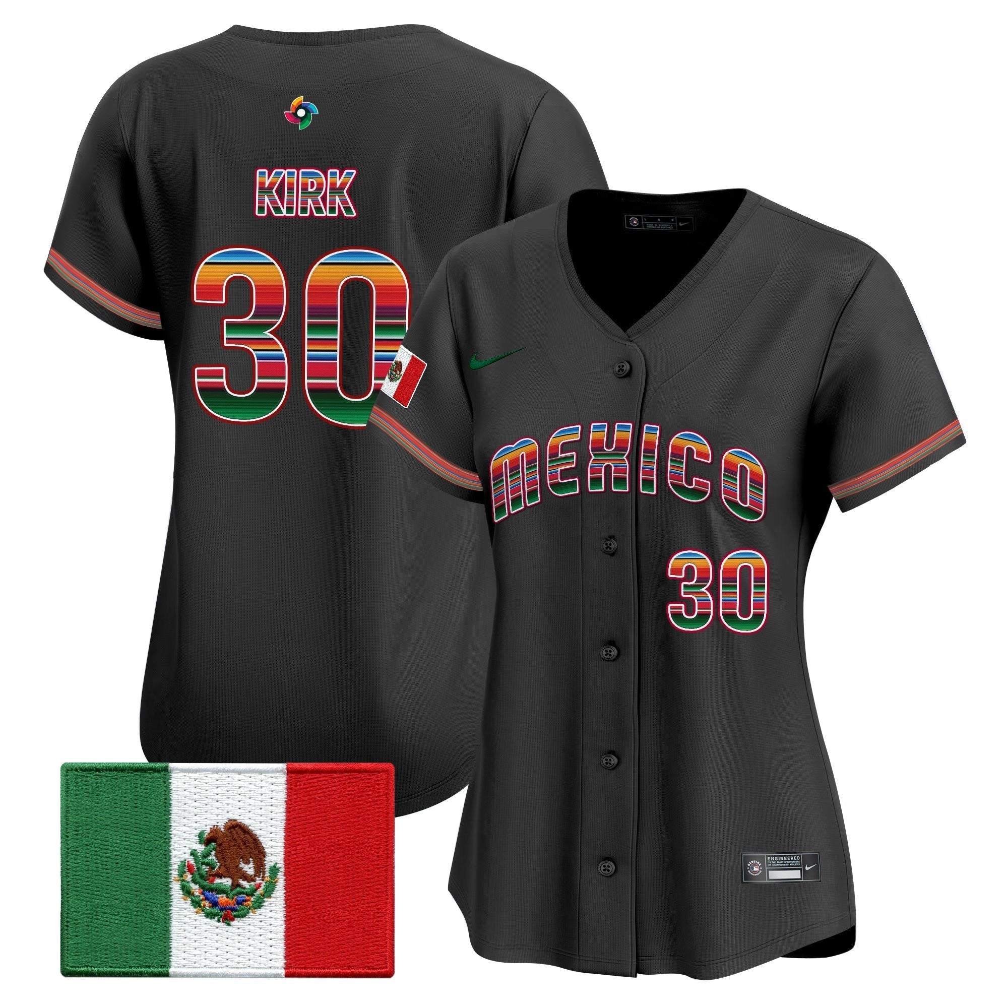 Women's Team Mexico World Baseball Classic "Serape Edition" Vapor Premier Jersey - 2026 Roster - Stitched