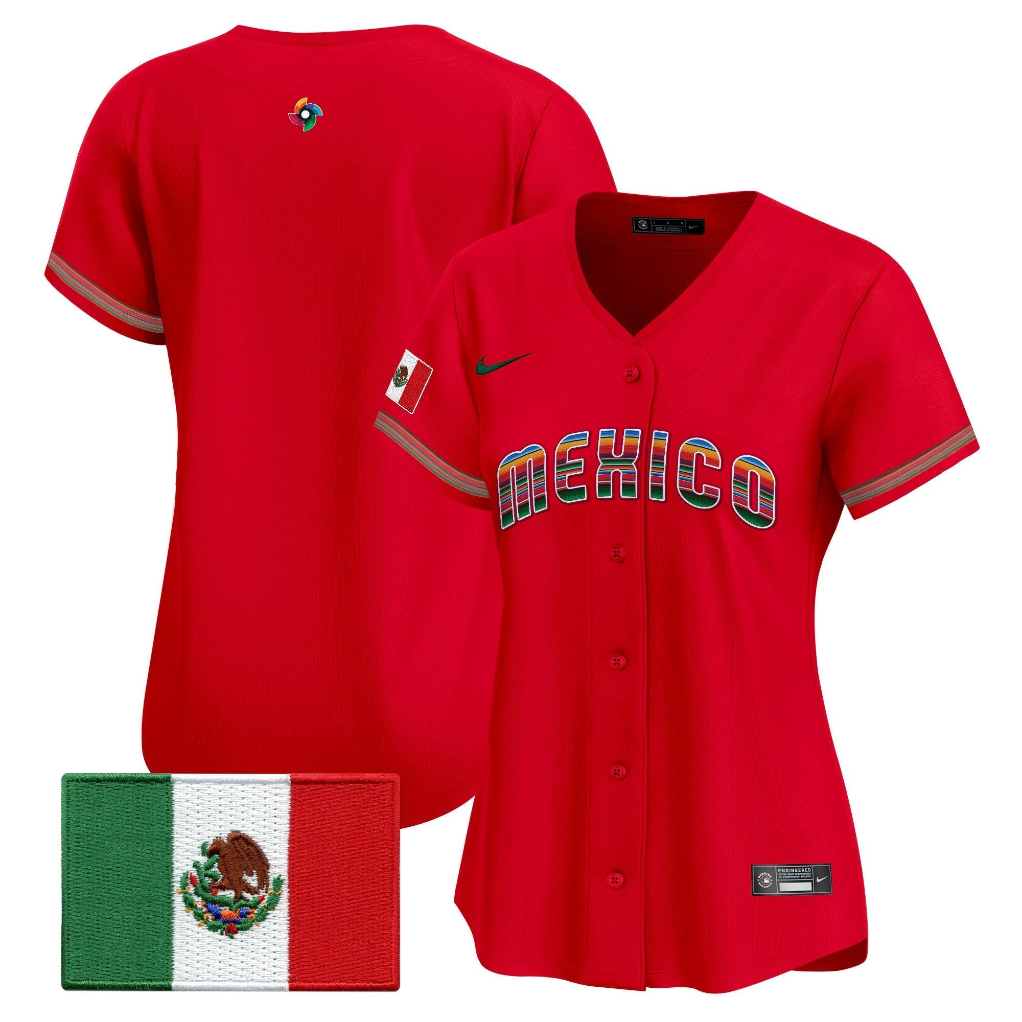 Women's Team Mexico World Baseball Classic "Serape Edition" Vapor Premier Jersey - 2026 Roster - Stitched