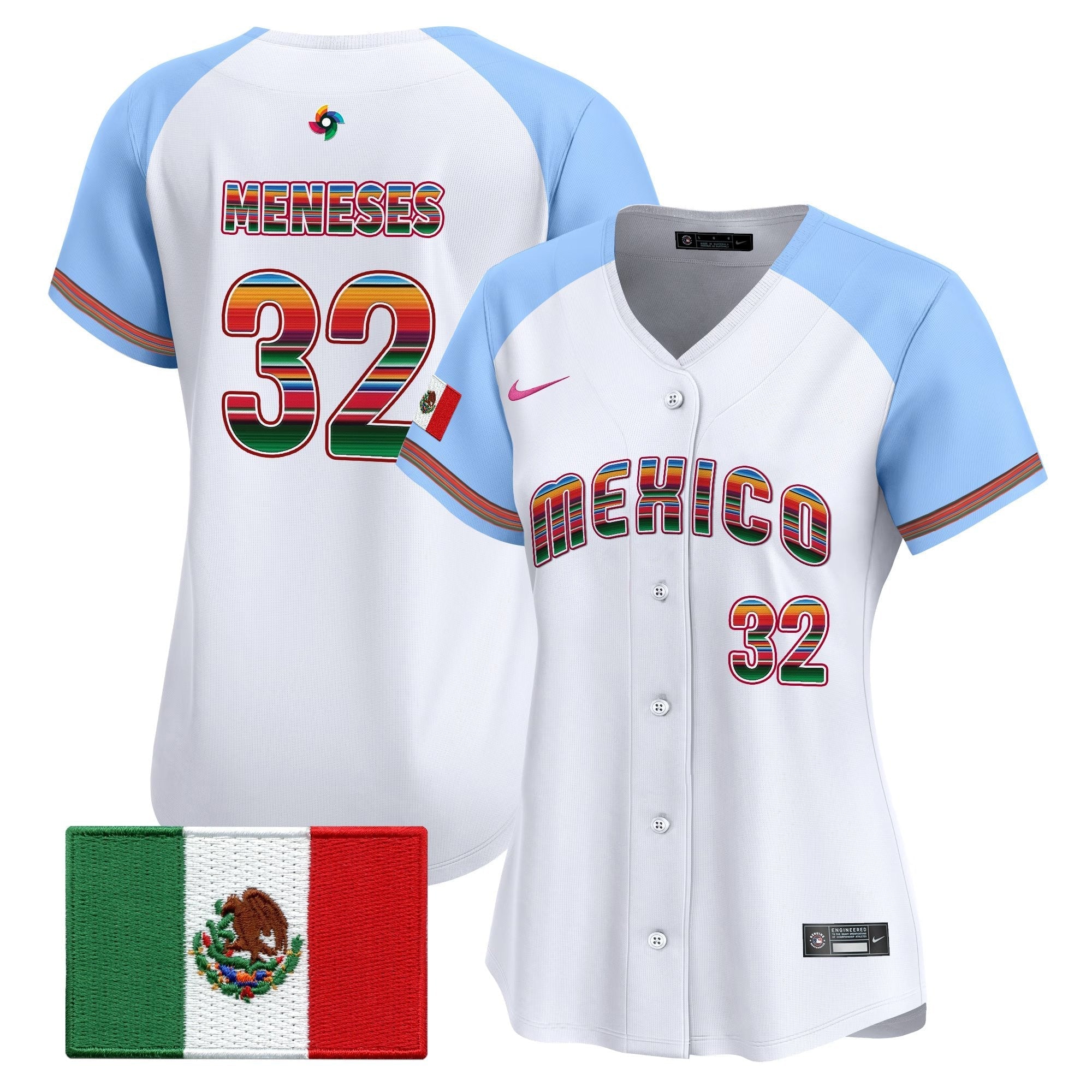Women's Team Mexico World Baseball Classic "Serape Edition" Vapor Premier Jersey - 2026 Roster - Stitched