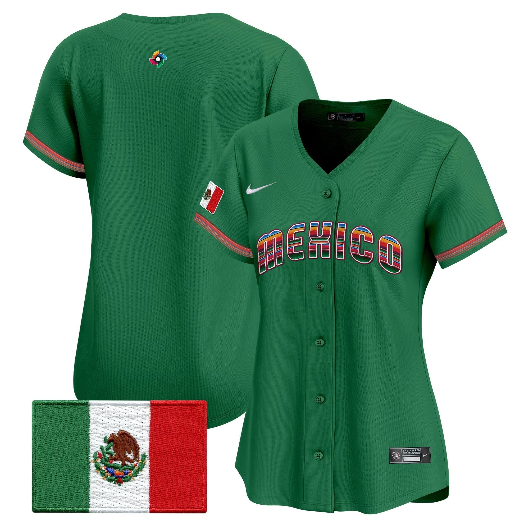 Women's Team Mexico World Baseball Classic "Serape Edition" Vapor Premier Jersey - 2026 Roster - Stitched