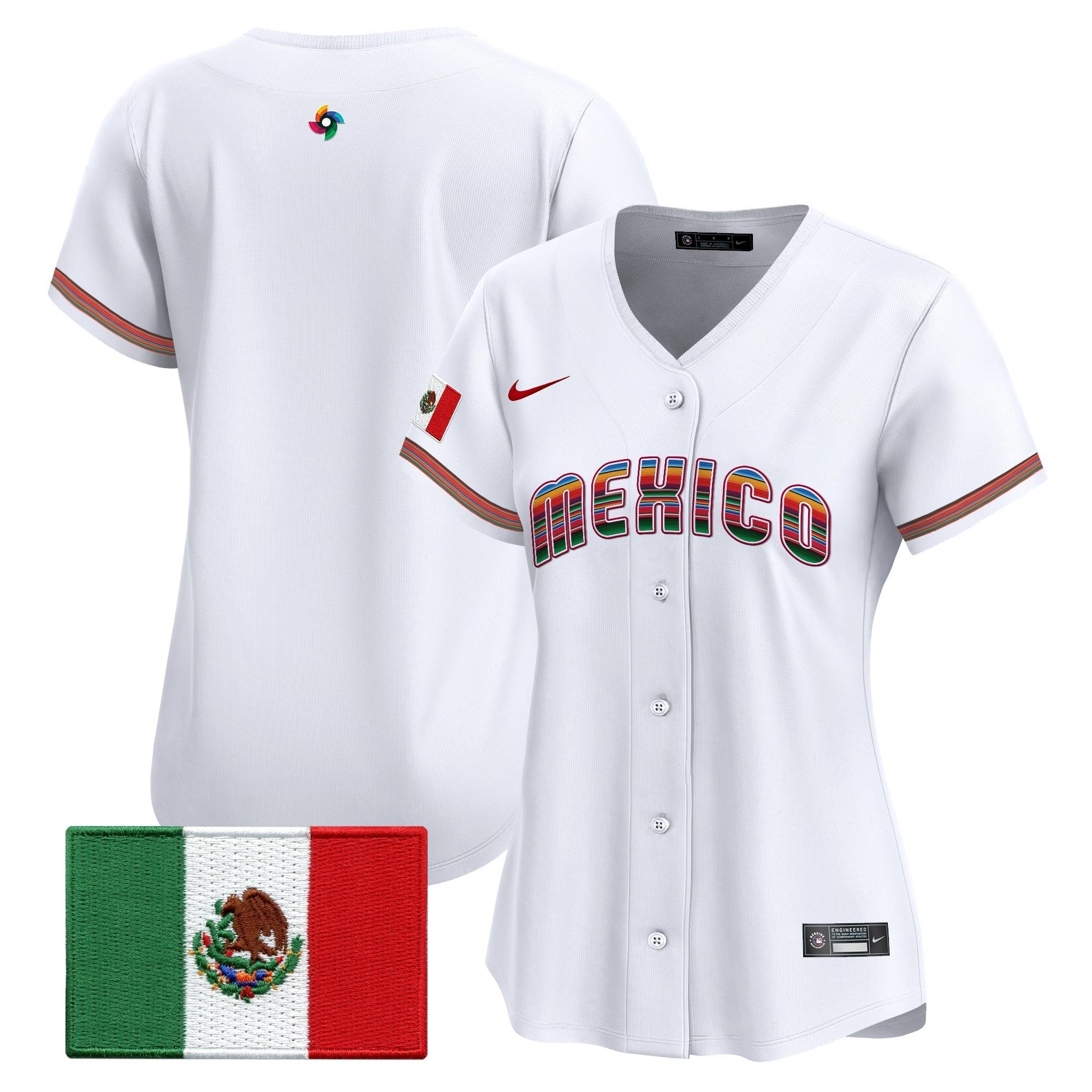 Women's Team Mexico World Baseball Classic "Serape Edition" Vapor Premier Jersey - 2026 Roster - Stitched