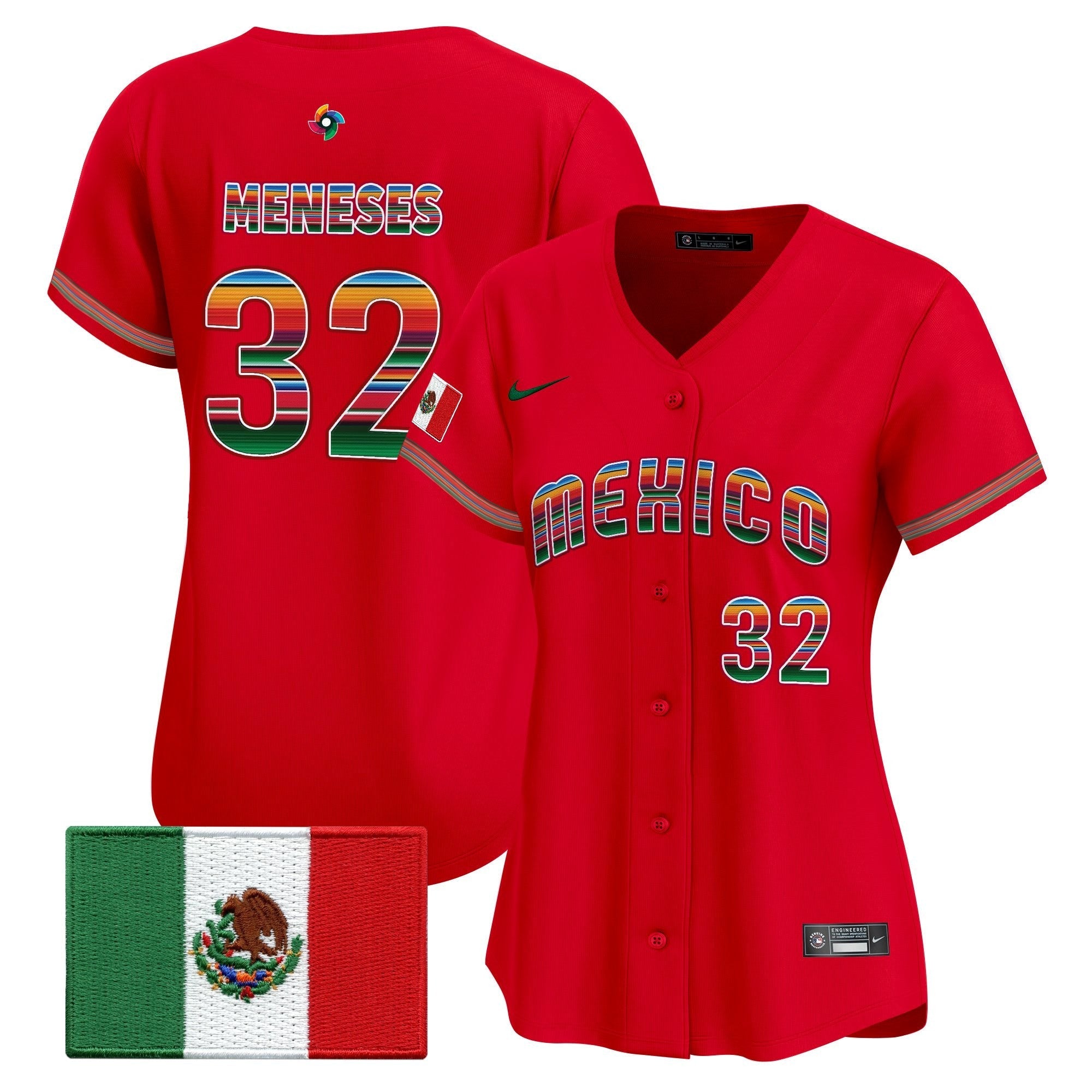 Women's Team Mexico World Baseball Classic "Serape Edition" Vapor Premier Jersey - 2026 Roster - Stitched