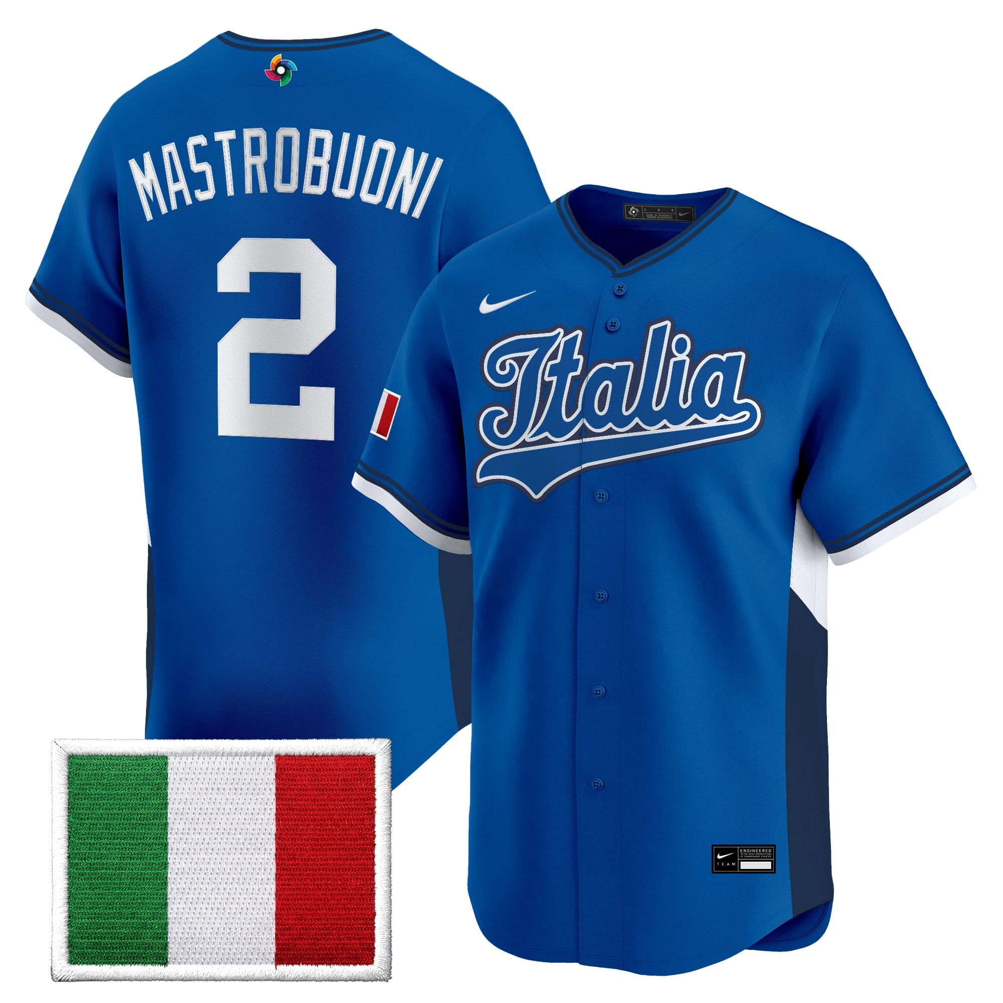 Team Italy 2026 World Baseball Classic Vapor Premier Jersey - Stitched