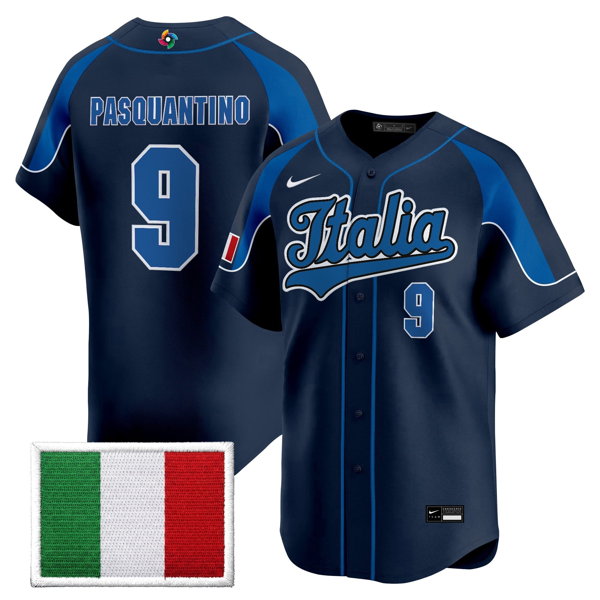 Team Italy 2026 World Baseball Classic Vapor Premier Jersey - Stitched