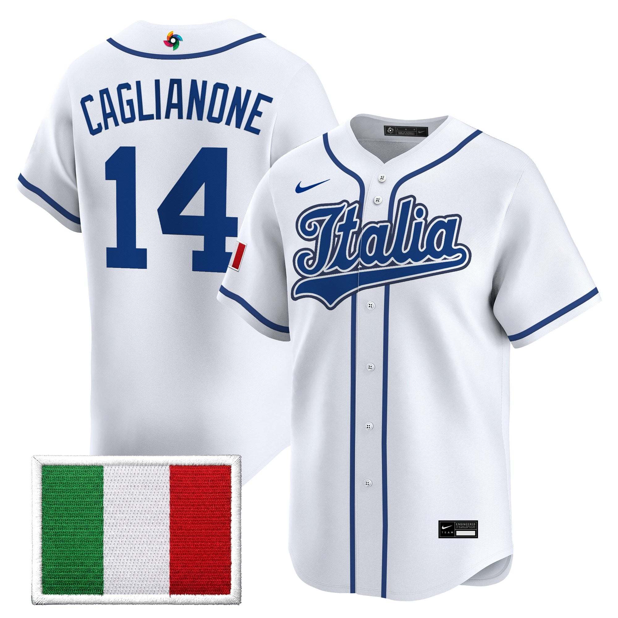 Team Italy 2026 World Baseball Classic Vapor Premier Jersey - Stitched